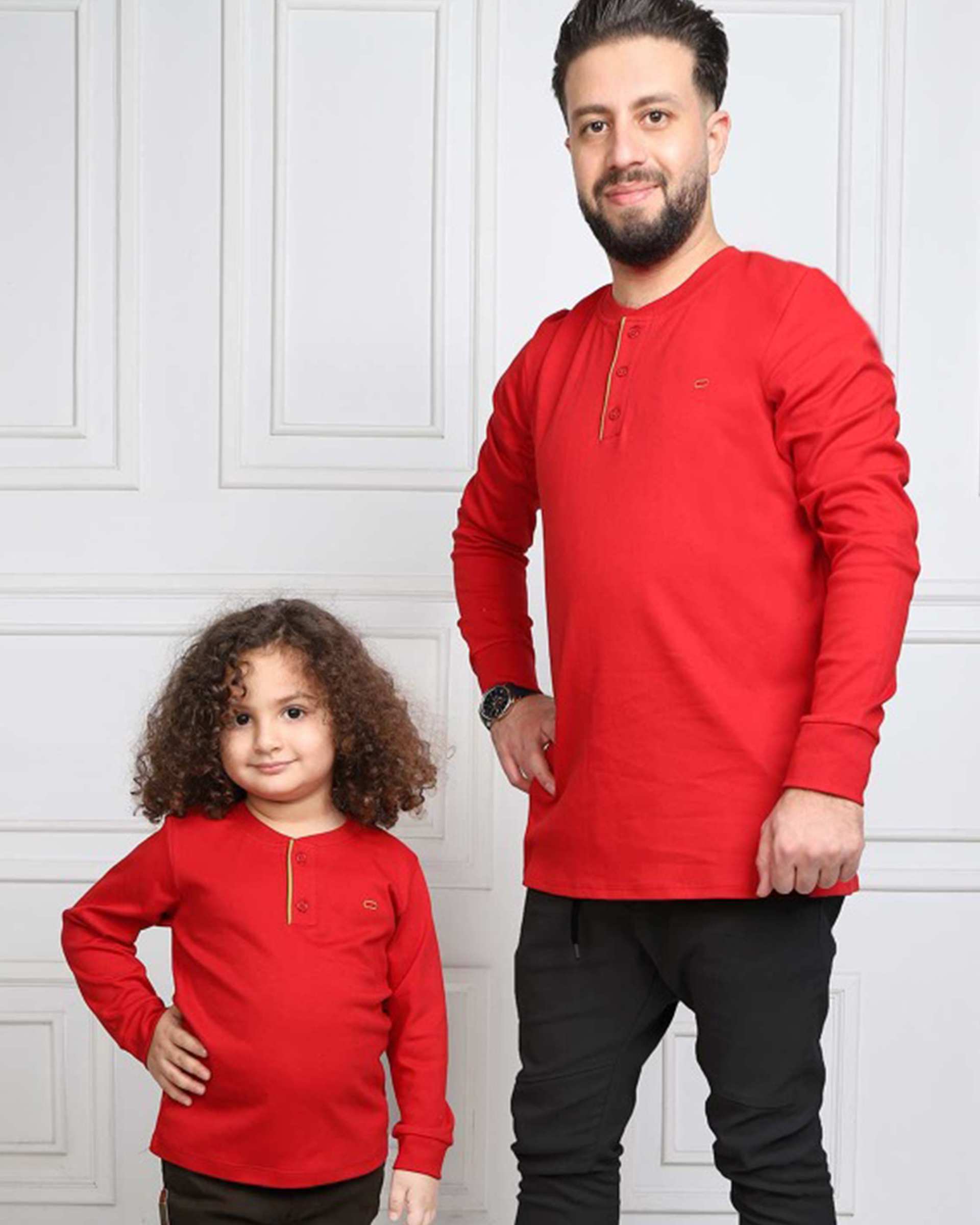 تی شرت پسرانه آستین بلند قرمز مادر Madar مدل Felix