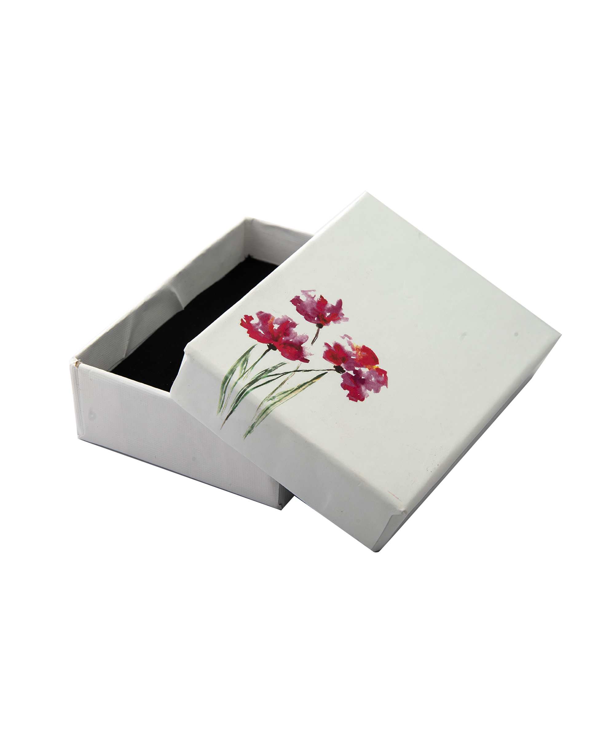 جعبه هدیه سفید دلربا Delroba طرح شاخه گل