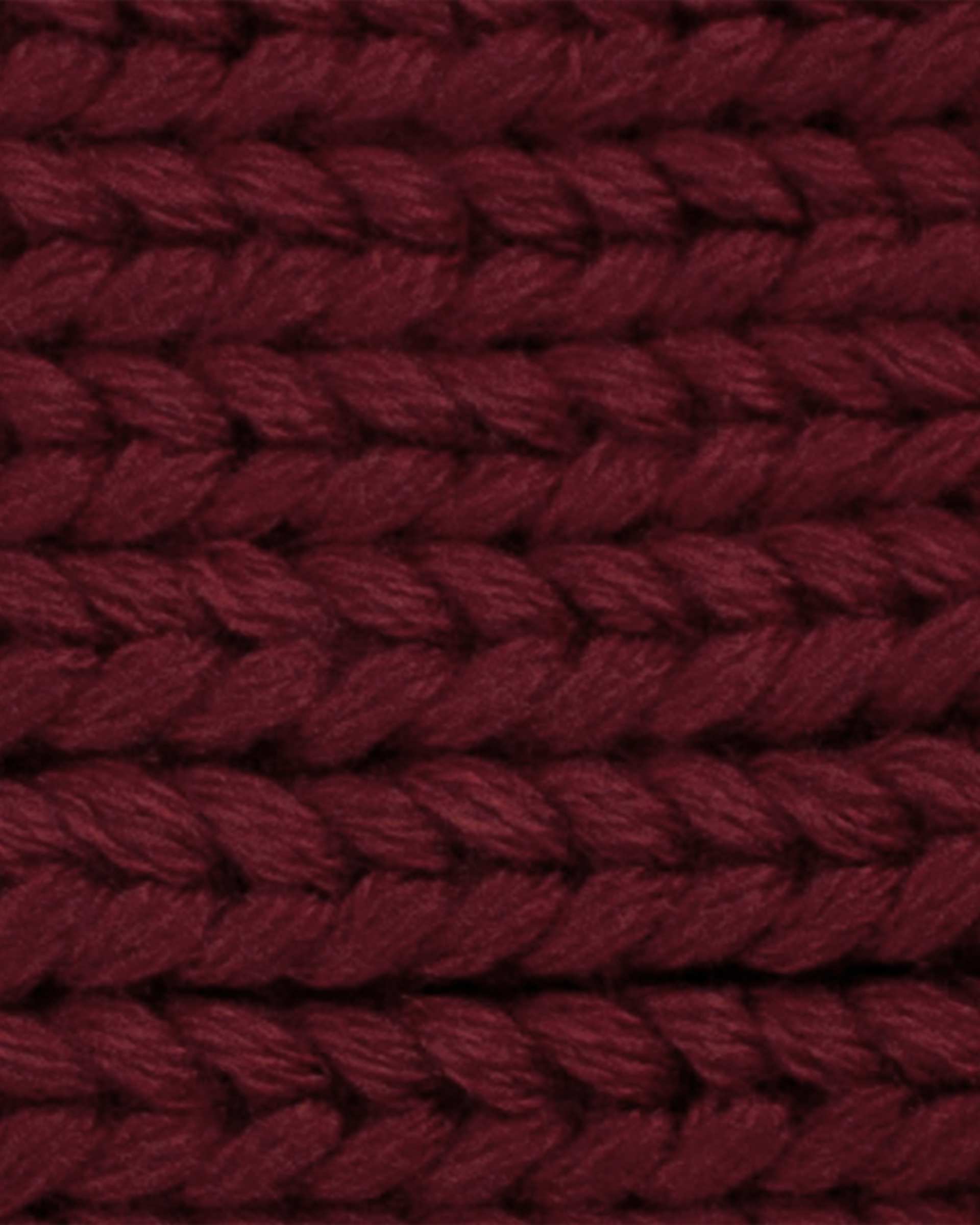 کلاه بافت زرشکی تارتن Tartan مدل ریب ساده