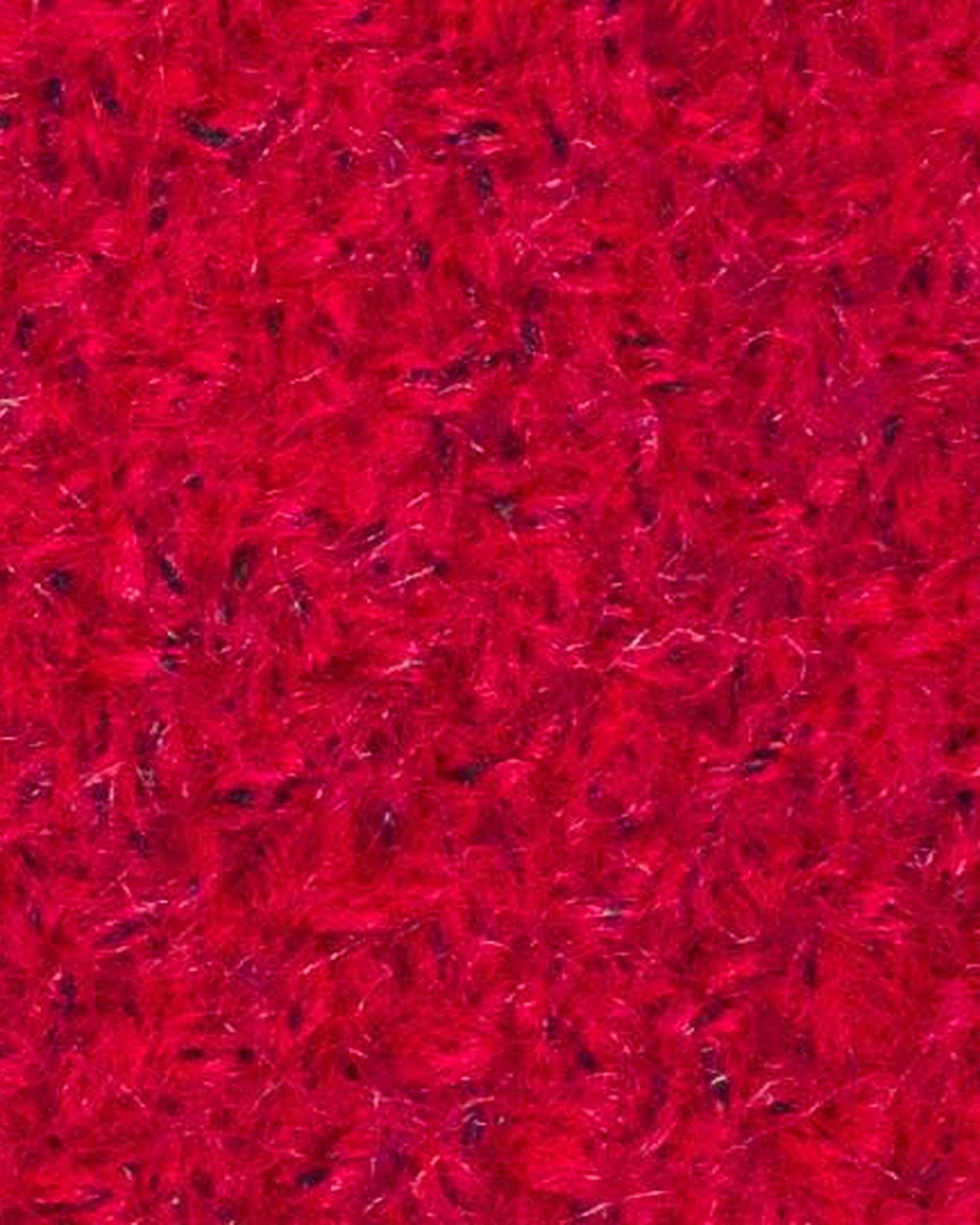 شال گردن زنانه بافت مثلثی رو ترانسفر قرمز تارتن Tartan