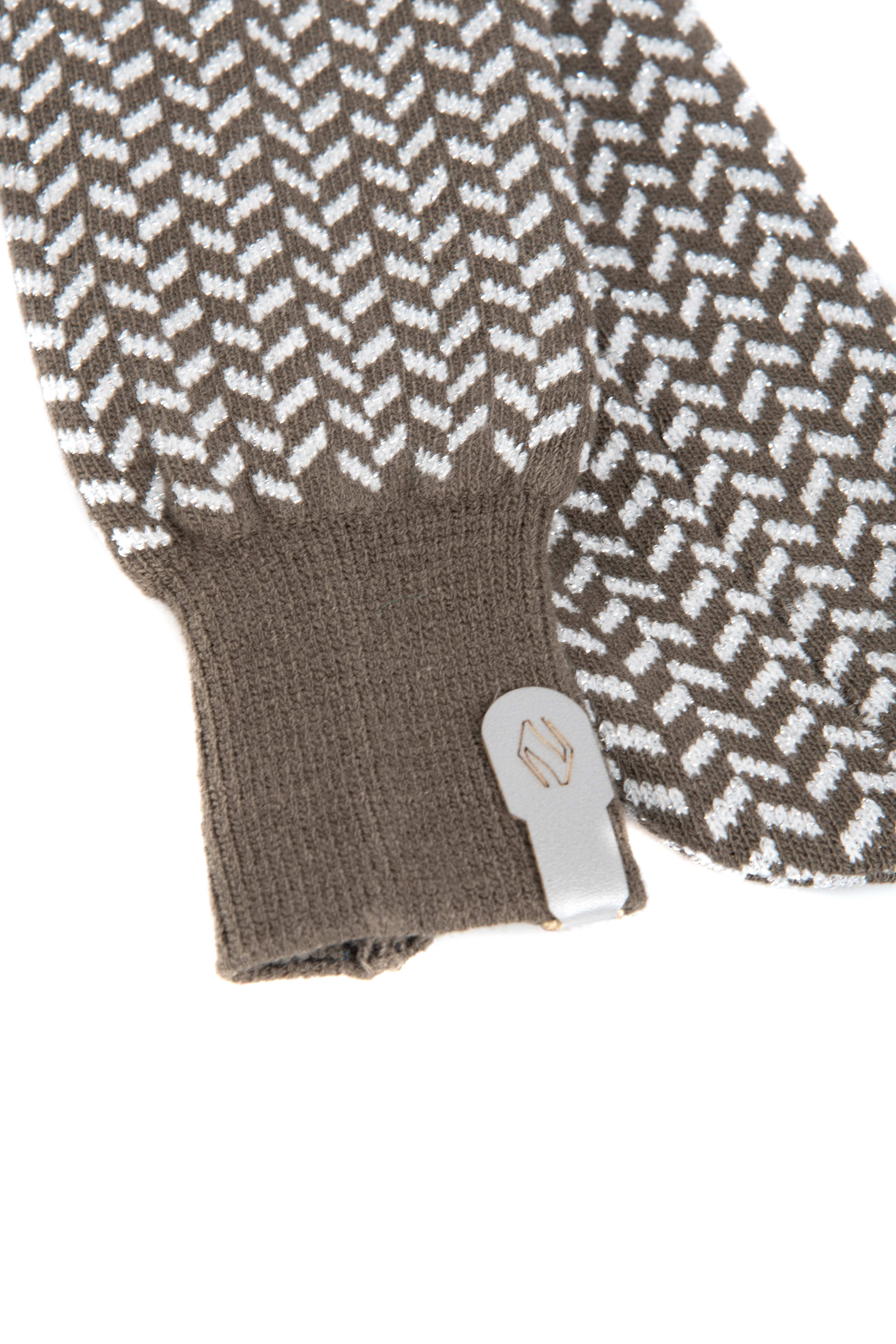 جوراب زنانه بافت لمه دار سبز تارتن Tartan طرح جناقی