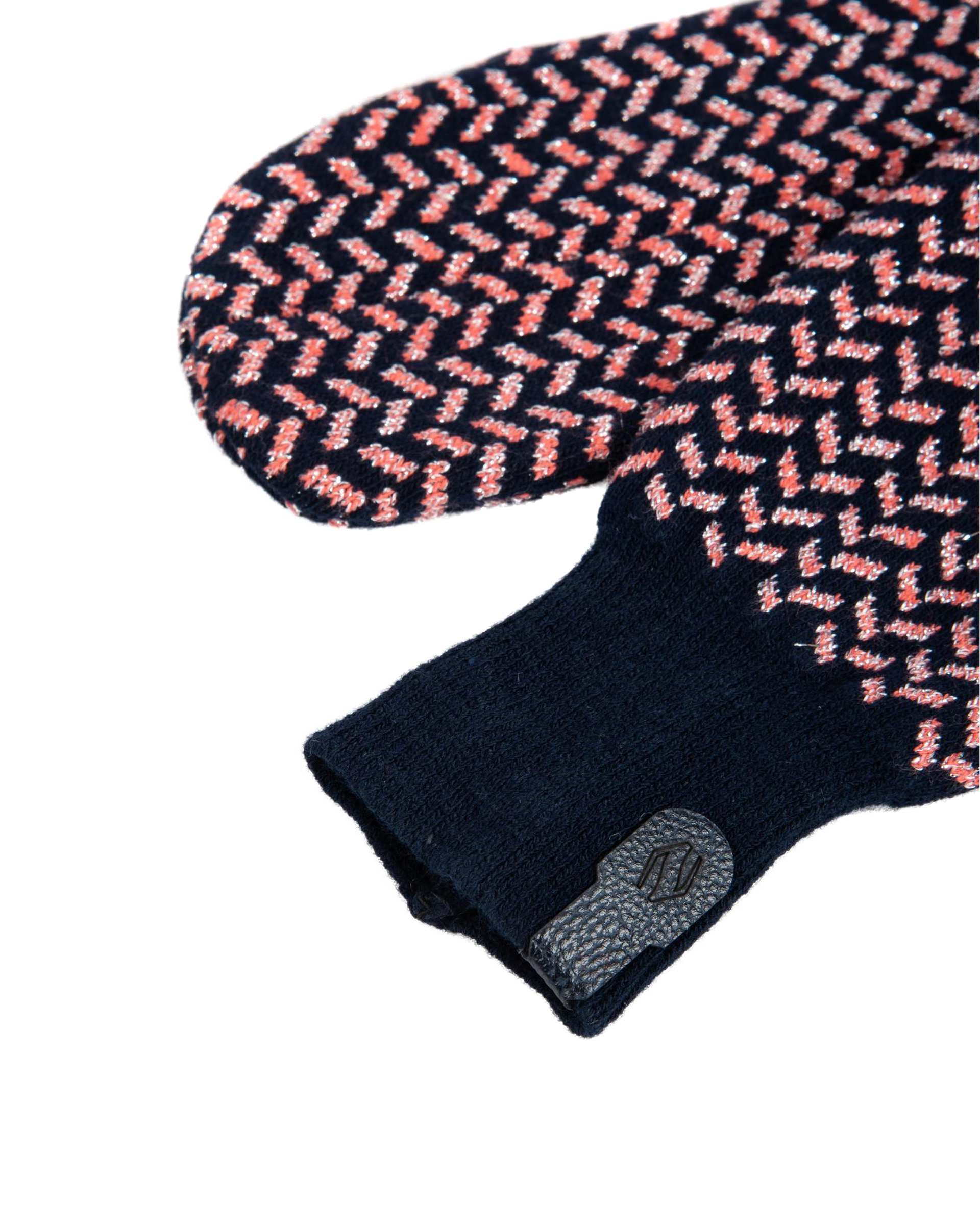 جوراب زنانه بافت لمه دار سرمه ای صورتی تارتن Tartan طرح جناقی