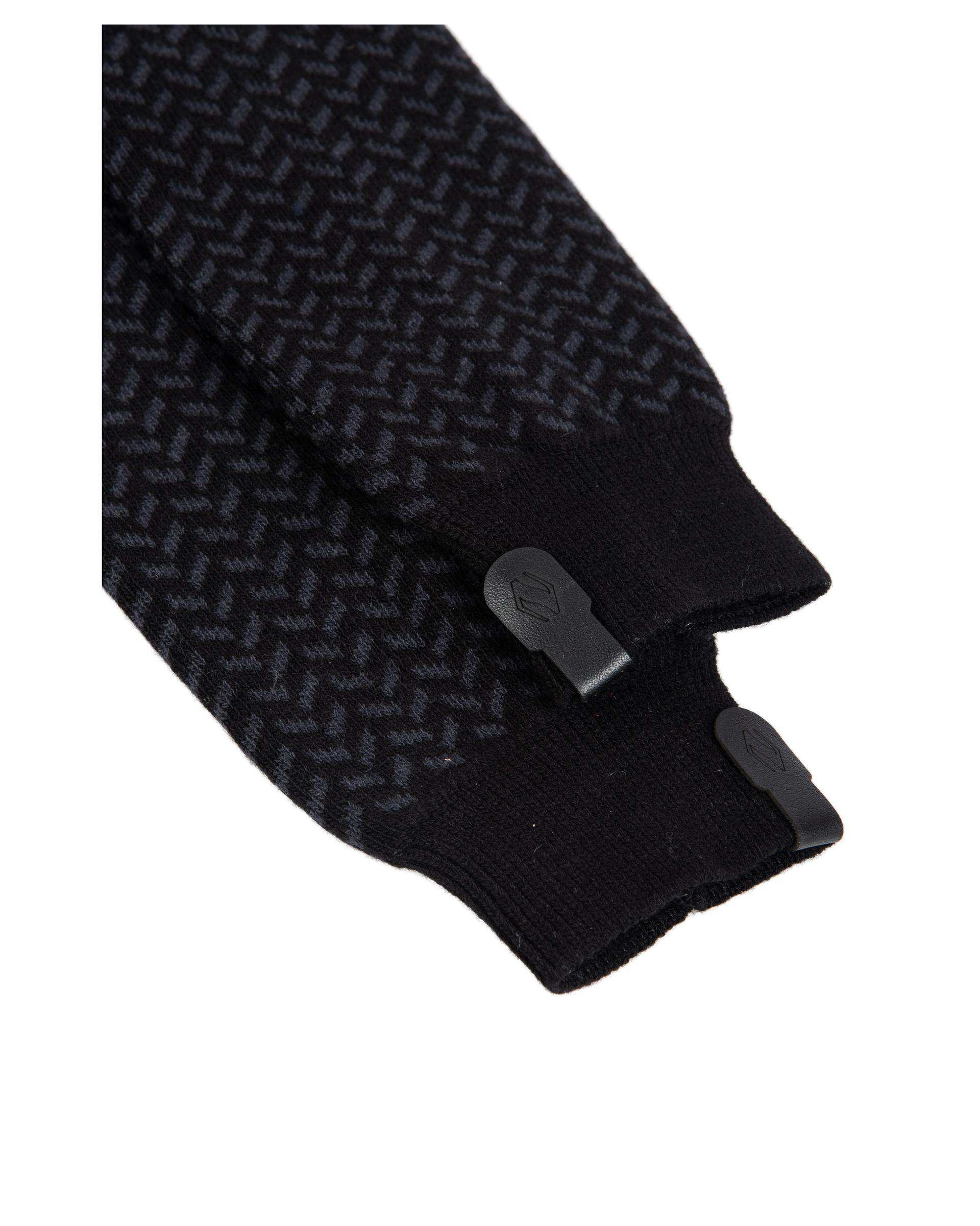 جوراب زنانه بافت ساق کوتاه مشکی تارتن Tartan طرح جناقی