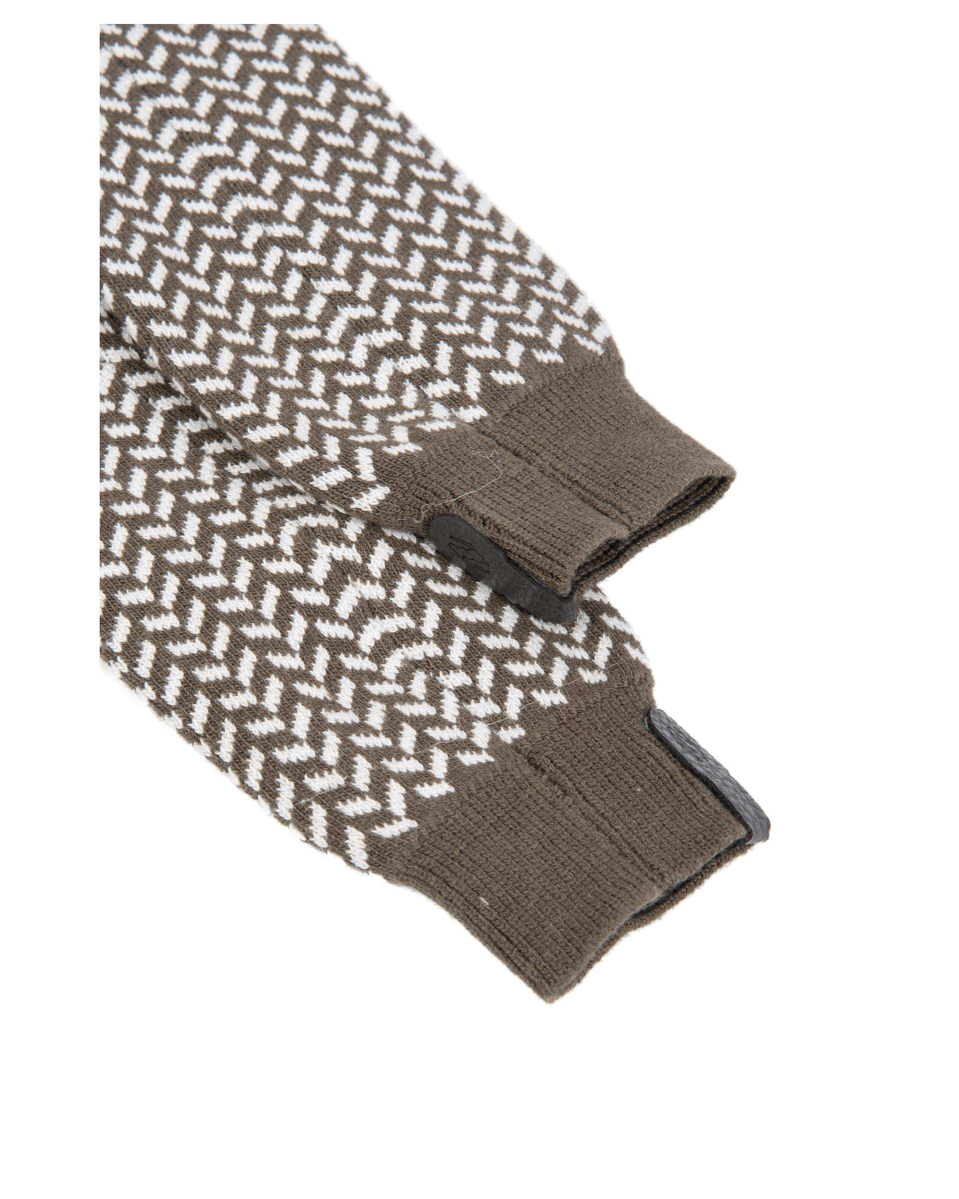 جوراب زنانه بافت ساق کوتاه سبز تارتن Tartan طرح جناقی