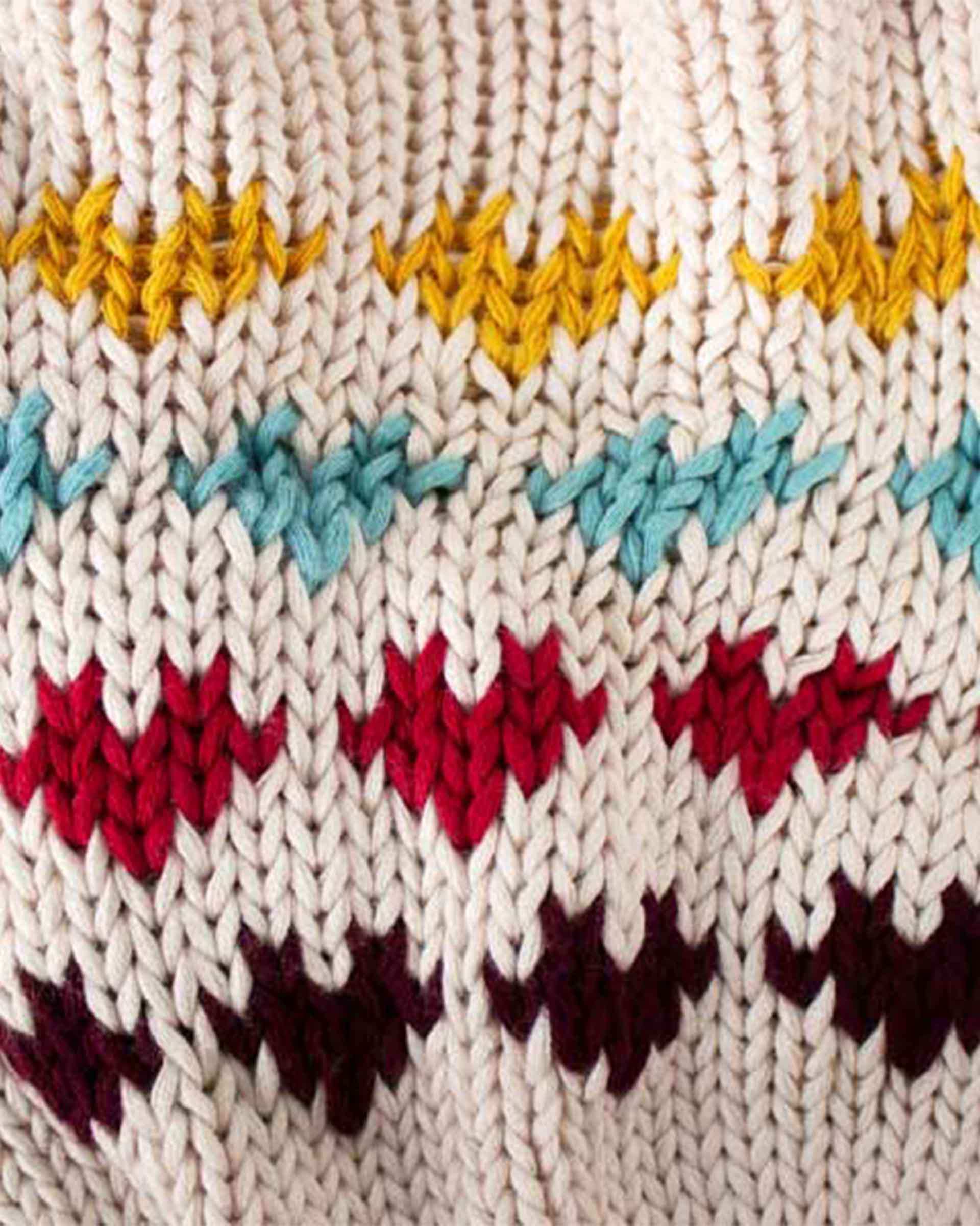 ست شال گردن و کلاه و دستکش بافت بچگانه کرم تارتن Tartan طرح قلب