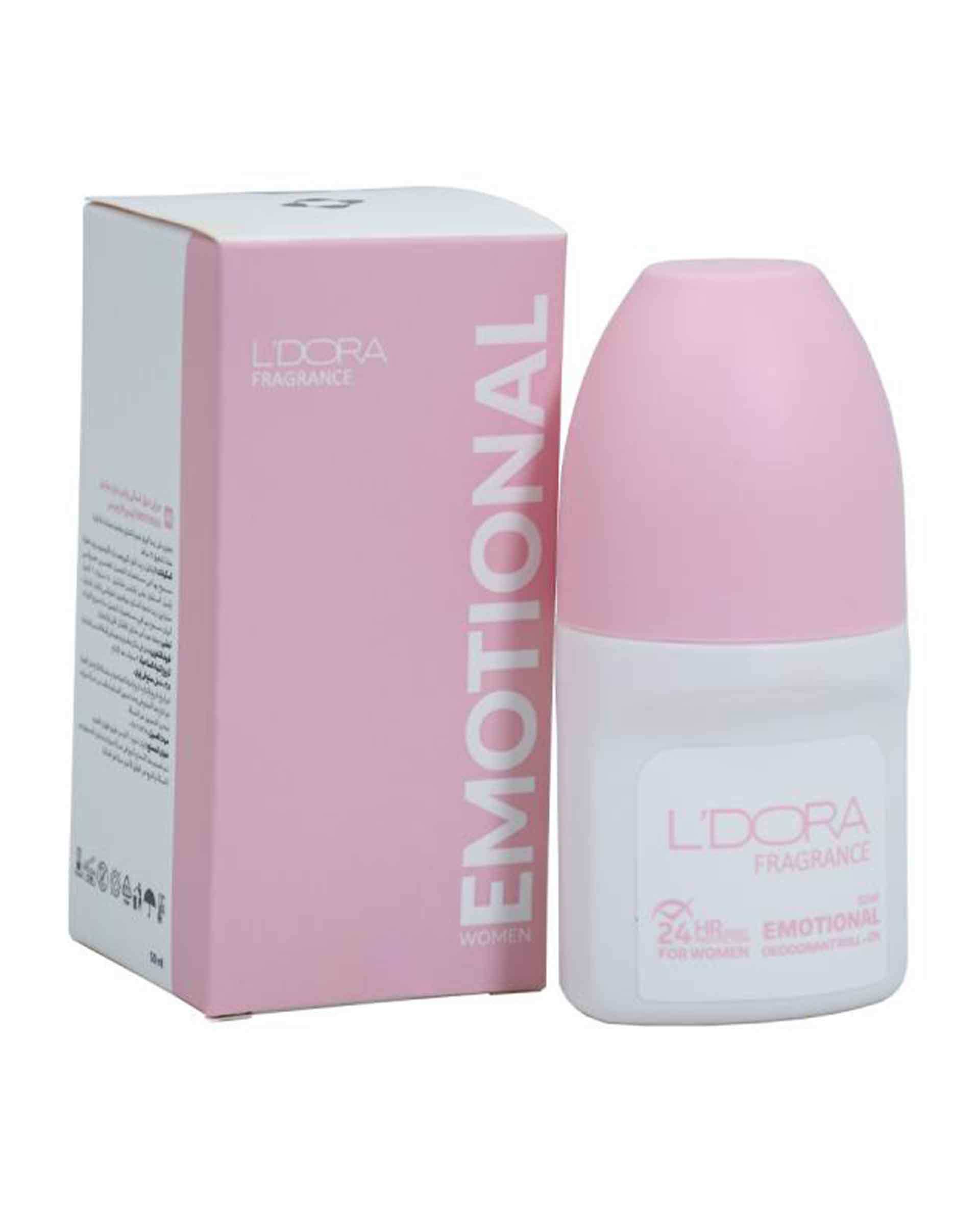 مام رول دئودورانت زنانه لدورا فرگرنس Ldora Fragrance مدل Emotional حجم 50ml