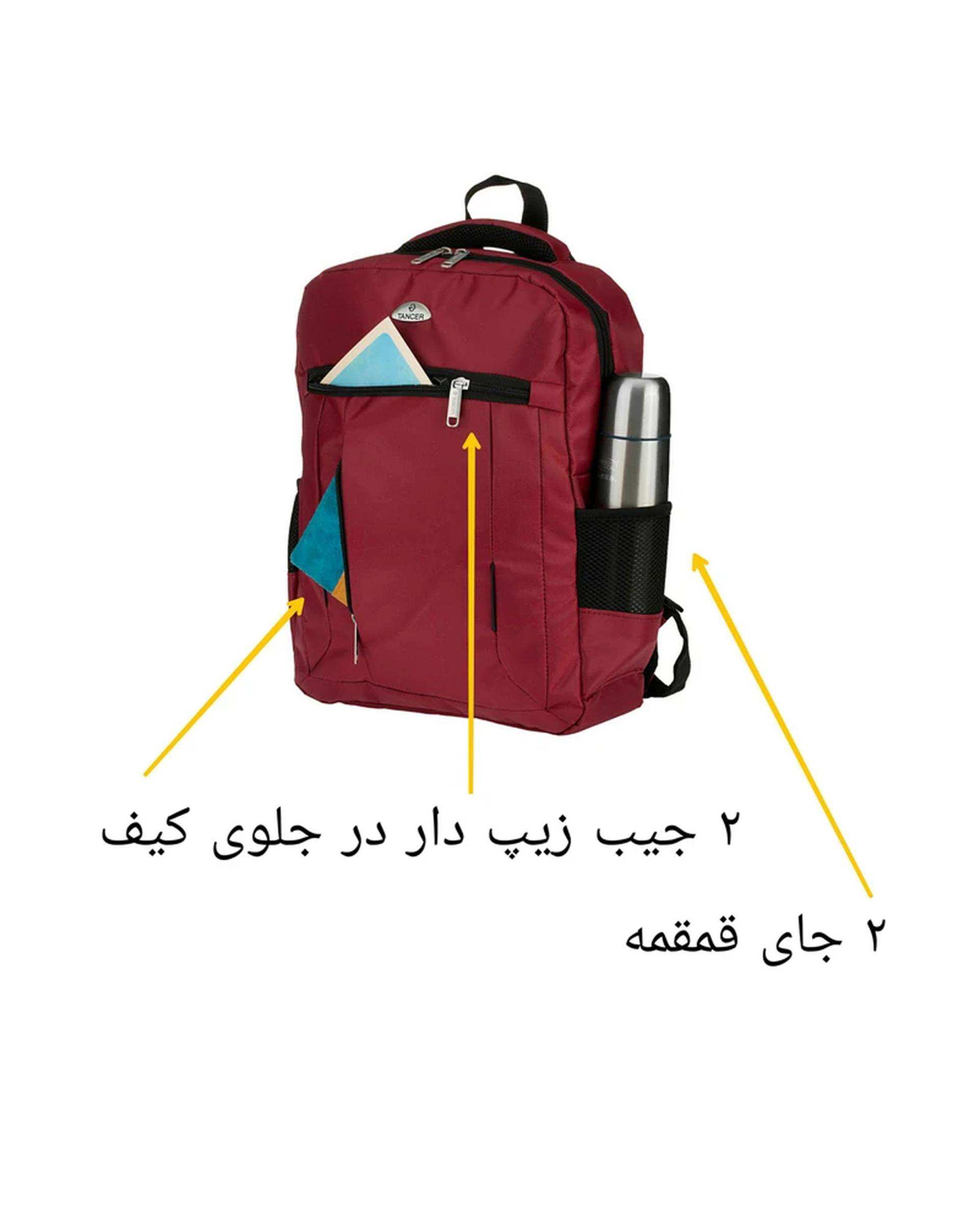 کوله پشتی لپ تاپ  17 اینچ سرمه ای تنسر Tancer مدل نووا Nova کد 112