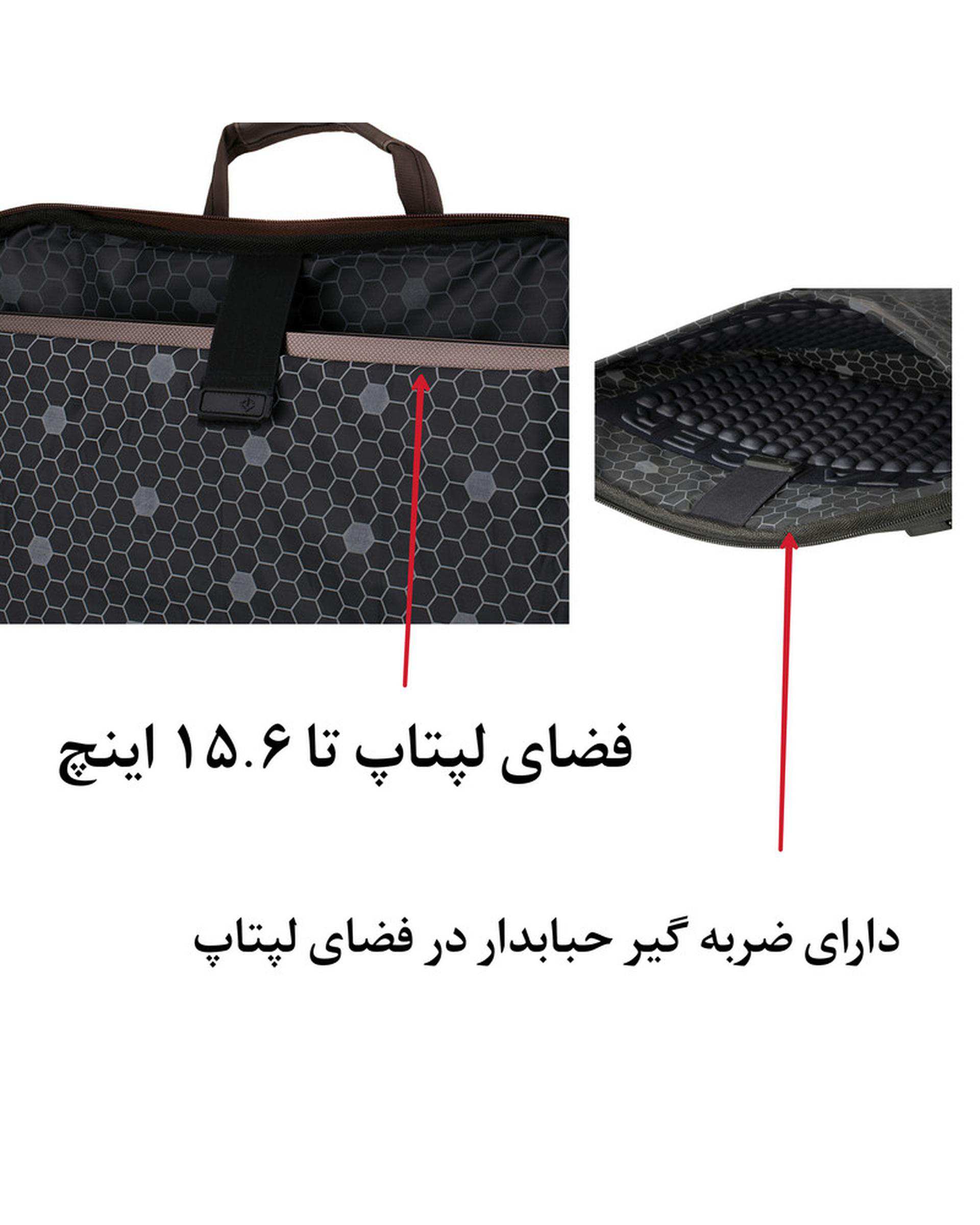 کیف لپ تاپ  15.6 اینچ مشکی تنسر Tancer مدل میلان MILAN کد 113