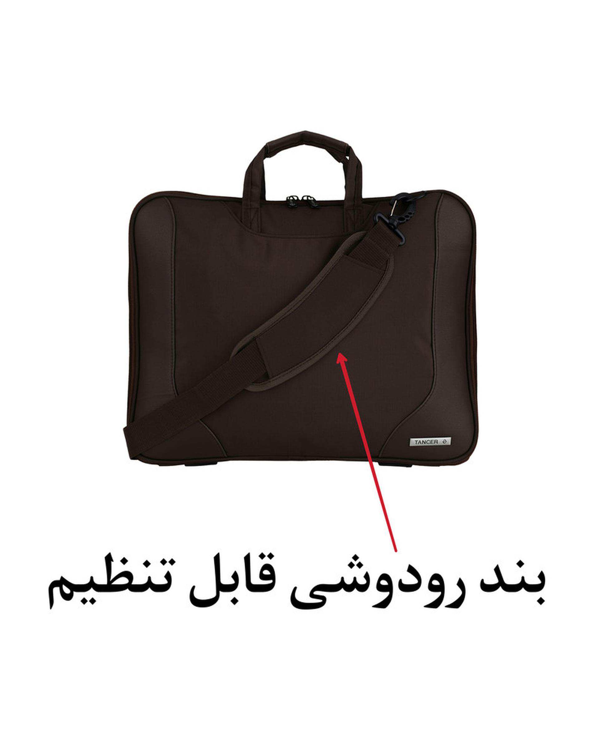 کیف لپ تاپ  15.6 اینچ مشکی تنسر Tancer مدل میلان MILAN کد 113