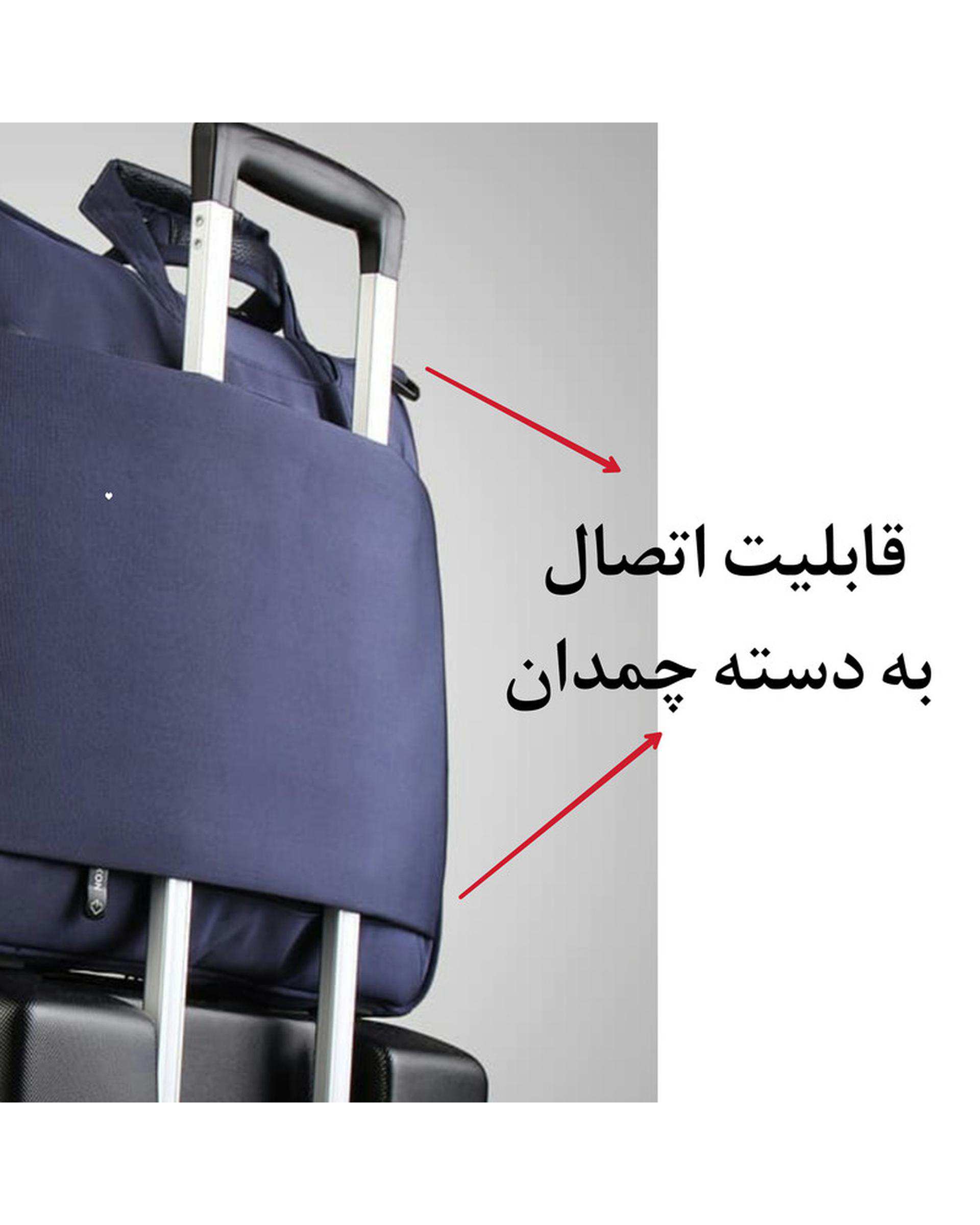 کیف لپ تاپ  17 اینچ سرمه ای تنسر Tancer مدل اسکای Sky کد 118