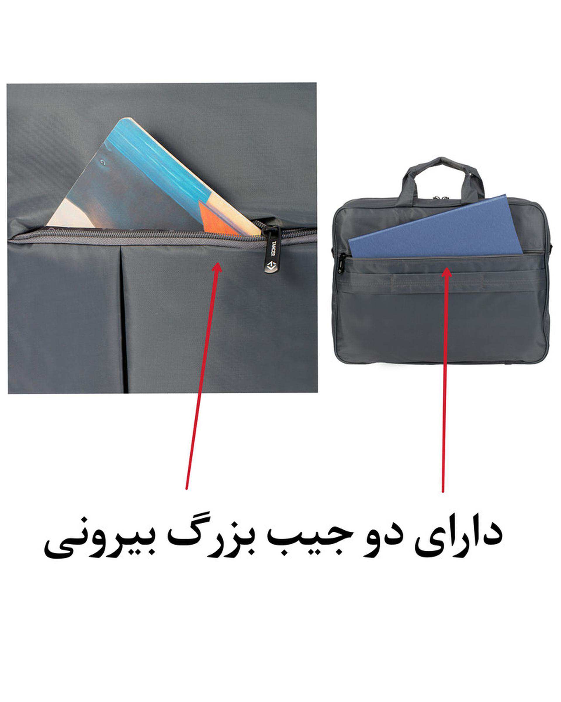 کیف لپ تاپ  17 اینچ سرمه ای تنسر Tancer مدل اسکای Sky کد 118
