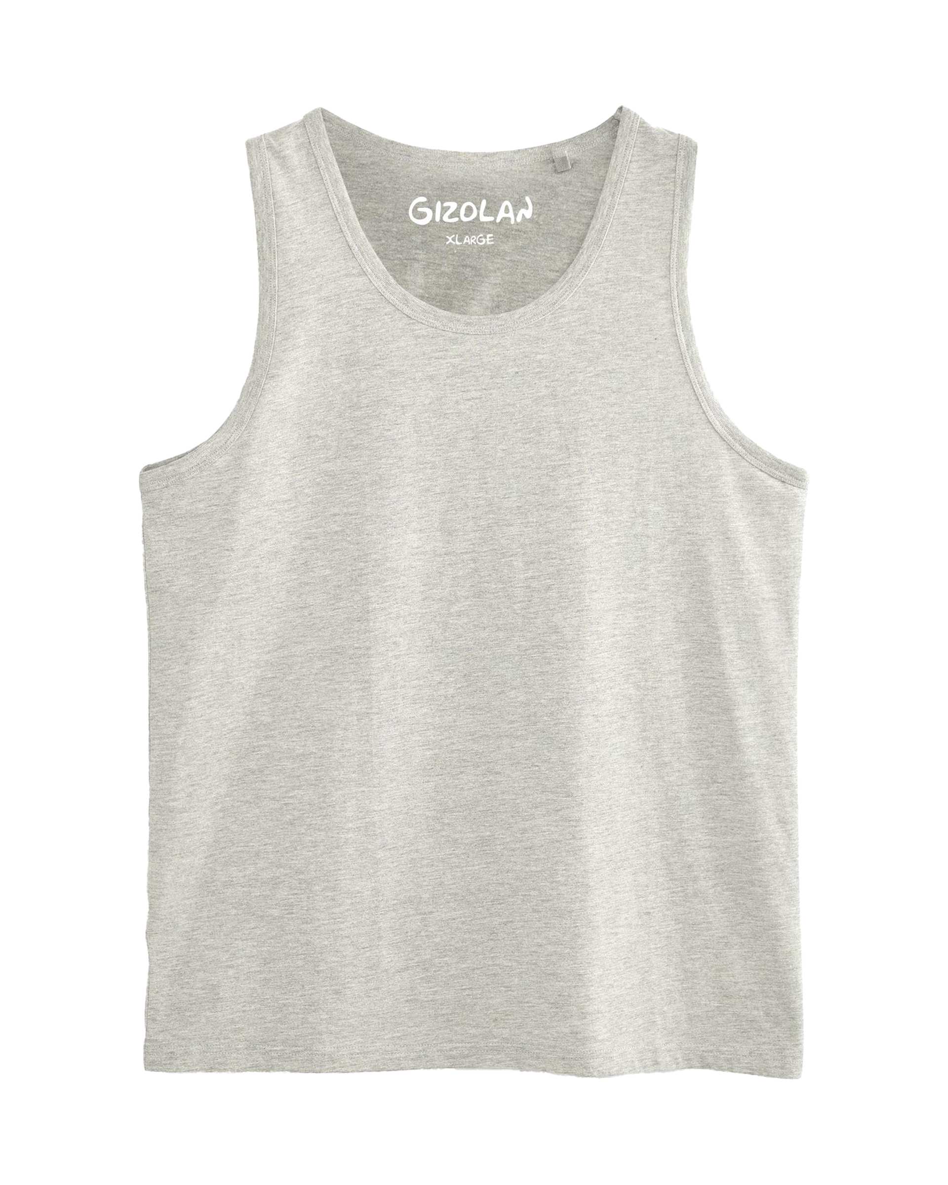 زیرپوش مردانه رکابی طوسی گیزولان Gizolan