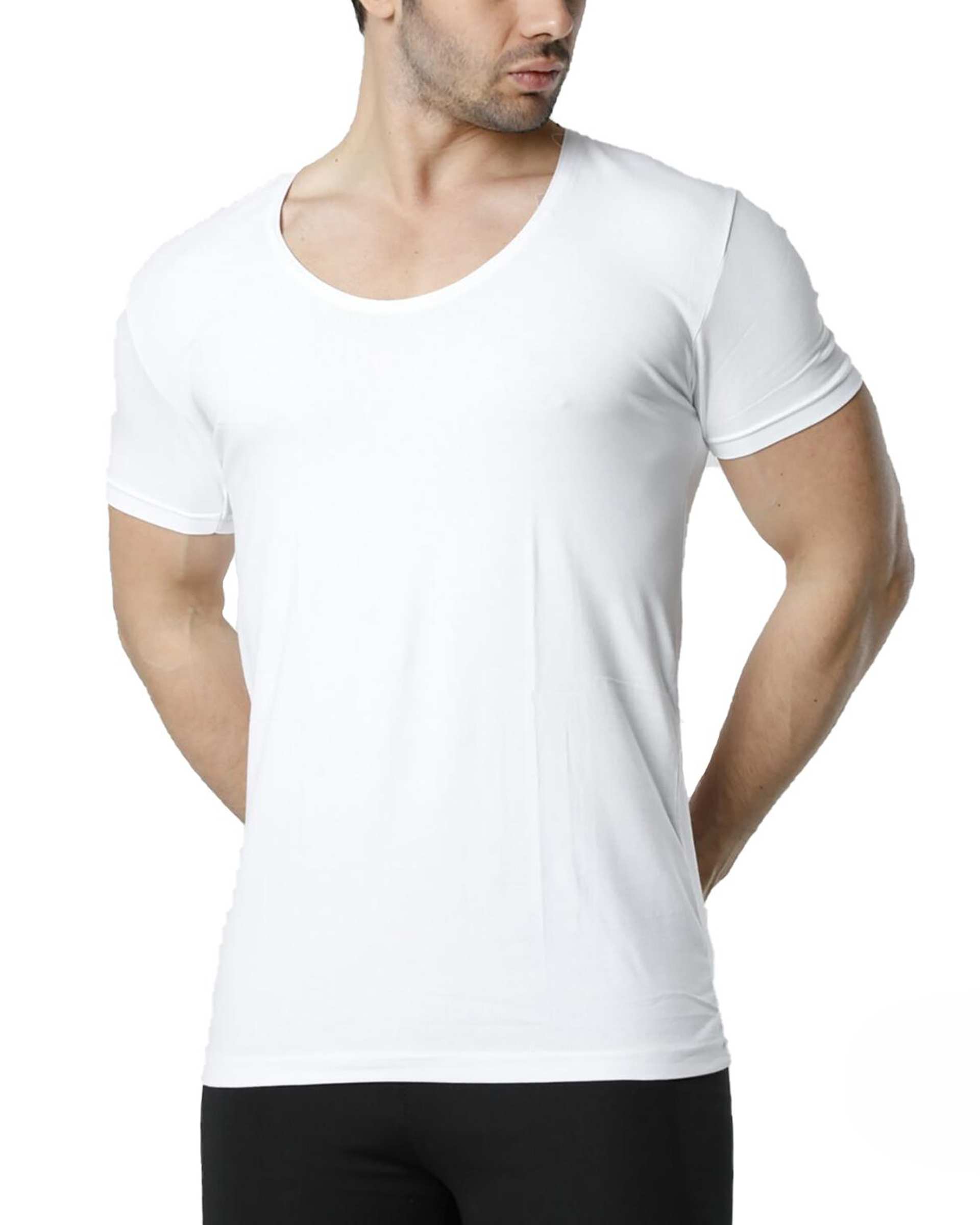 زیرپوش مردانه آستین کوتاه سفید گیزولان Gizolan