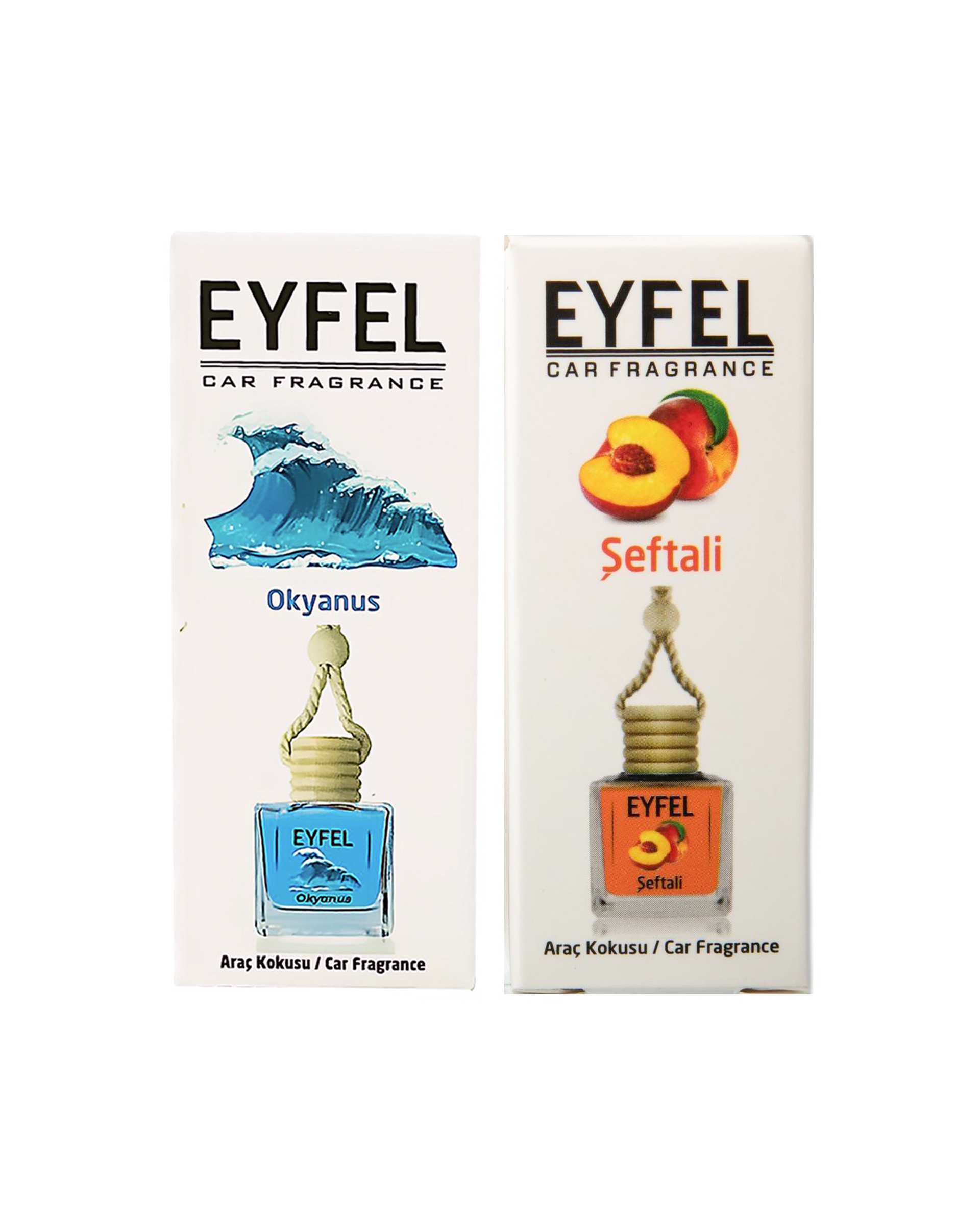 خوشبو کننده ماشین ایفل Eyfel رایحه هلو و اقیانوس بسته 2 عددی