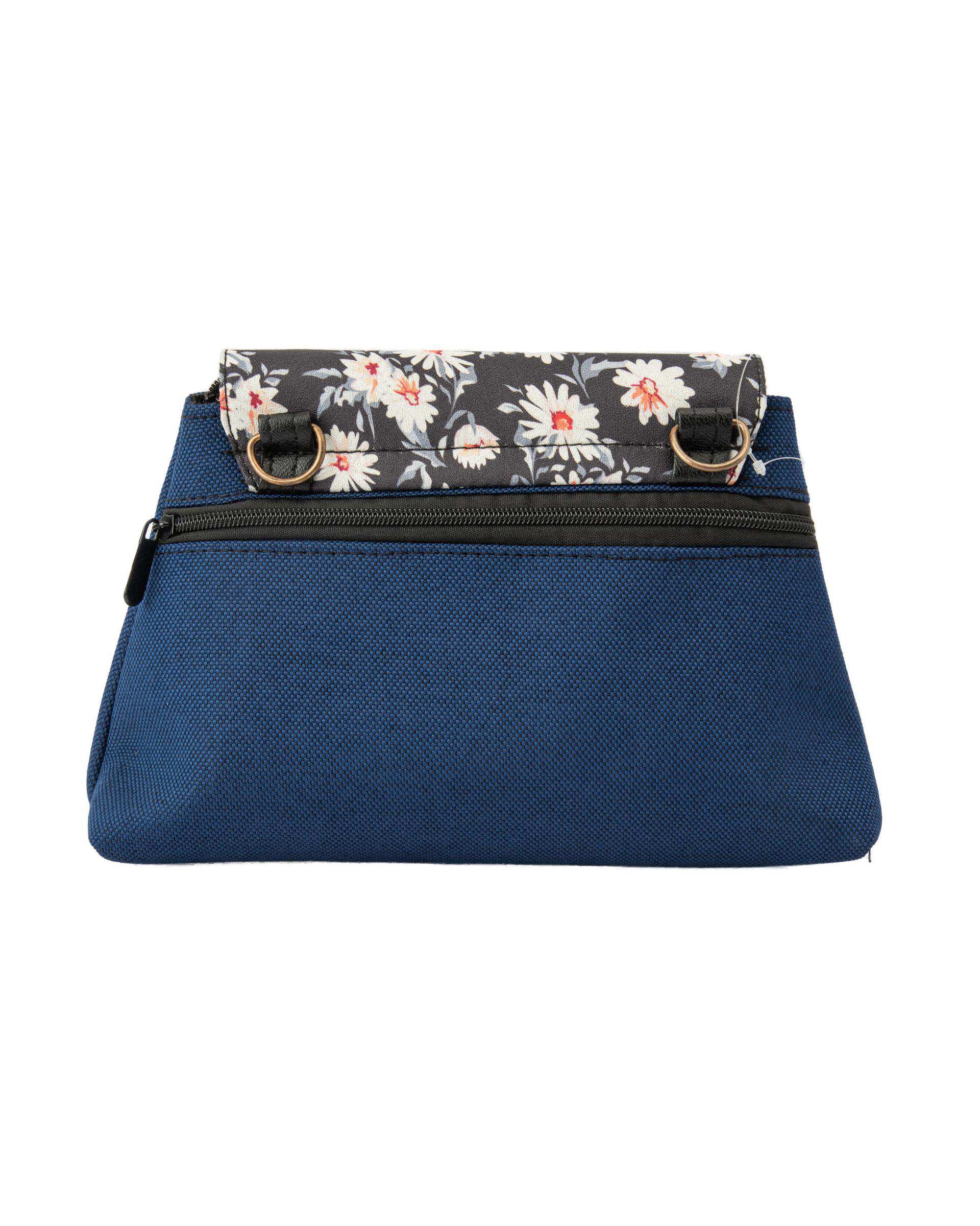 کیف زنانه دوشی سرمه ای گلدار وندی Vandy مدل باران