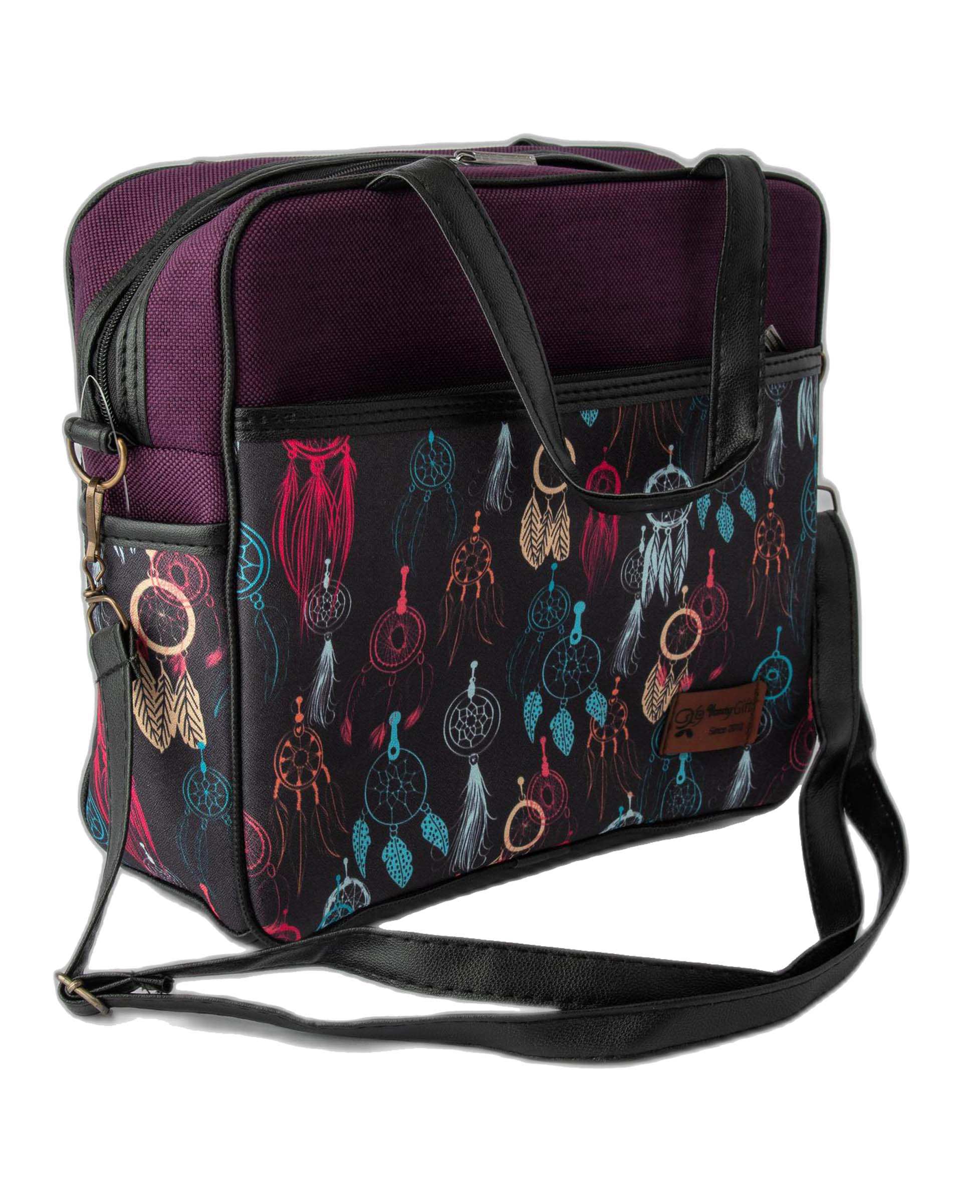 کیف زنانه دستی بنفش وندی Vandi مدل گیسوب طرح دریم کچر