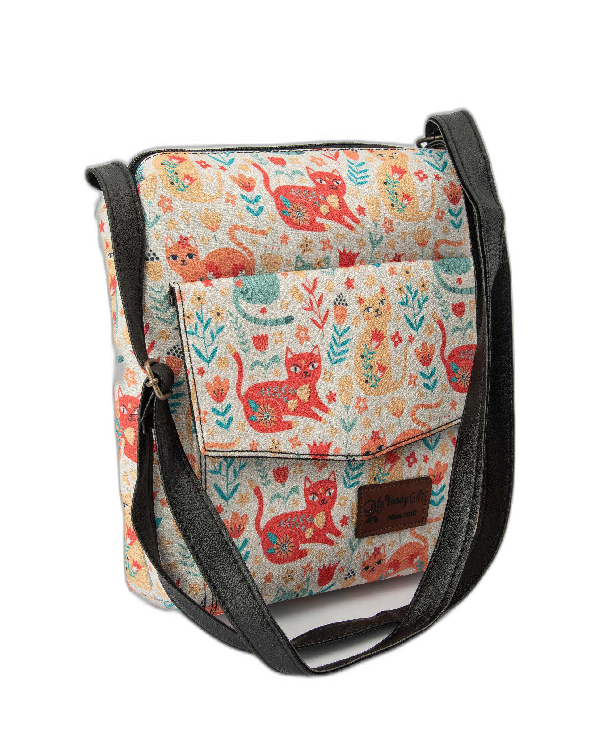 کیف زنانه دوشی وندی Vandi مدل شمیم طرح گربه