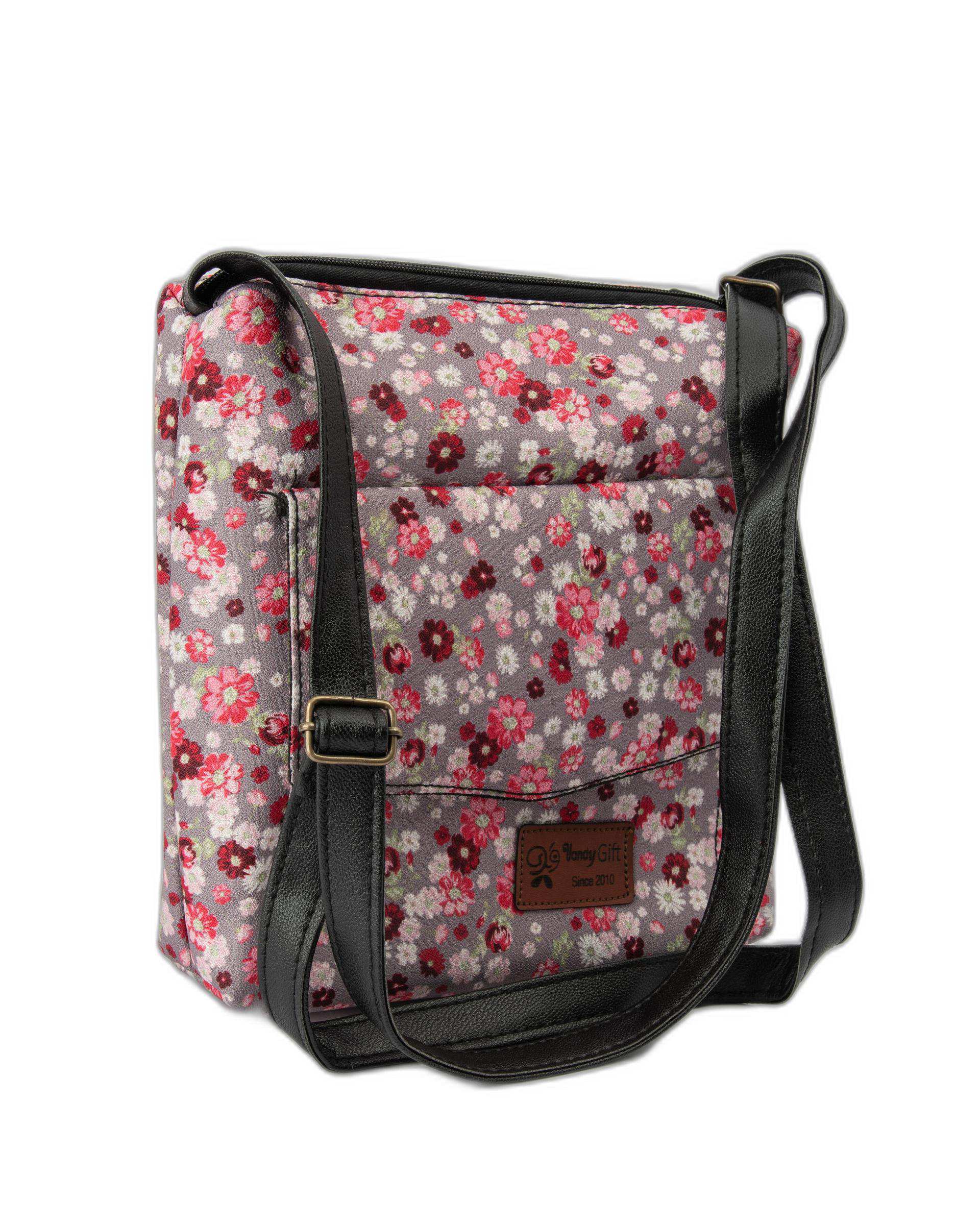 کیف زنانه دوشی گلدار وندی Vandi مدل شمیم طرح گل