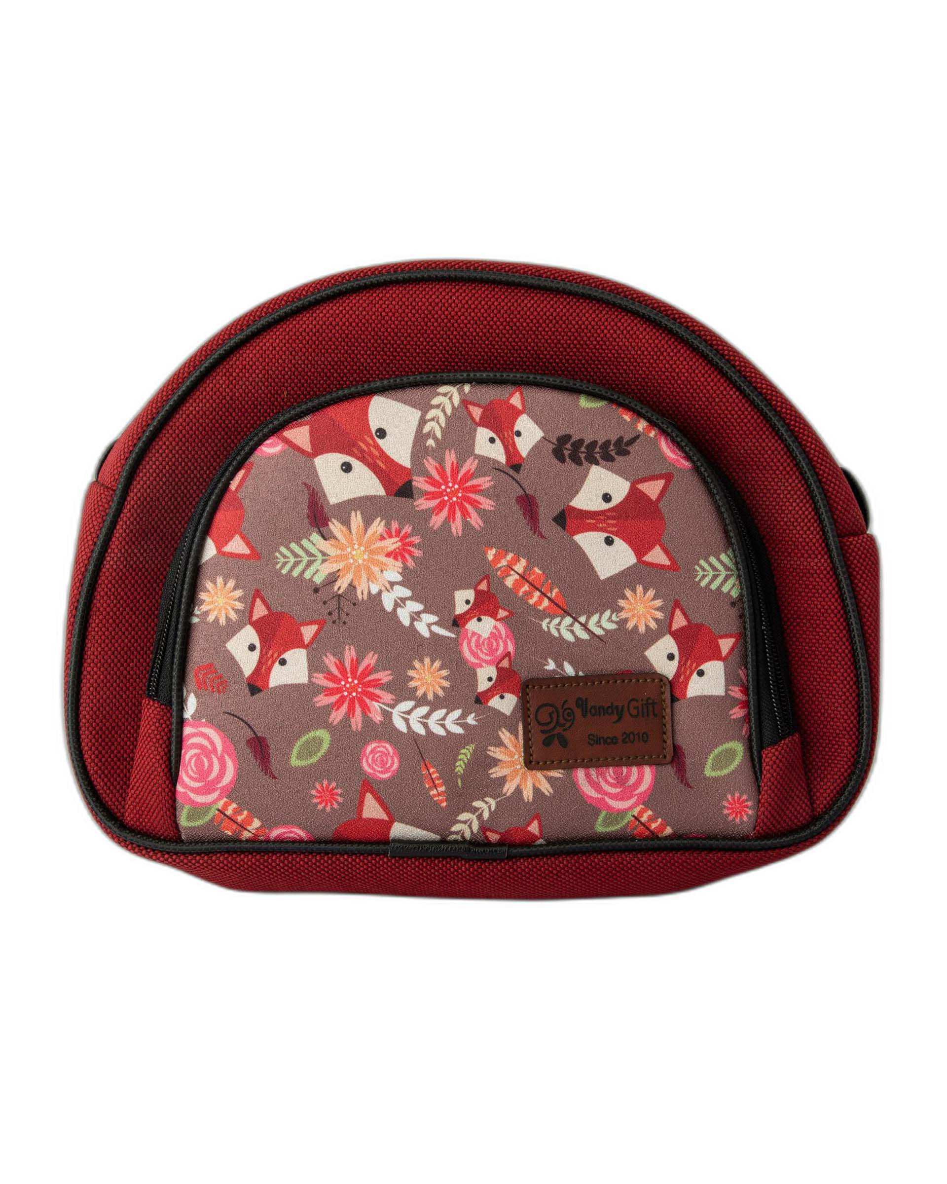 کیف زنانه دوشی زرشکی وندی Vandi مدل درین طرح روباه