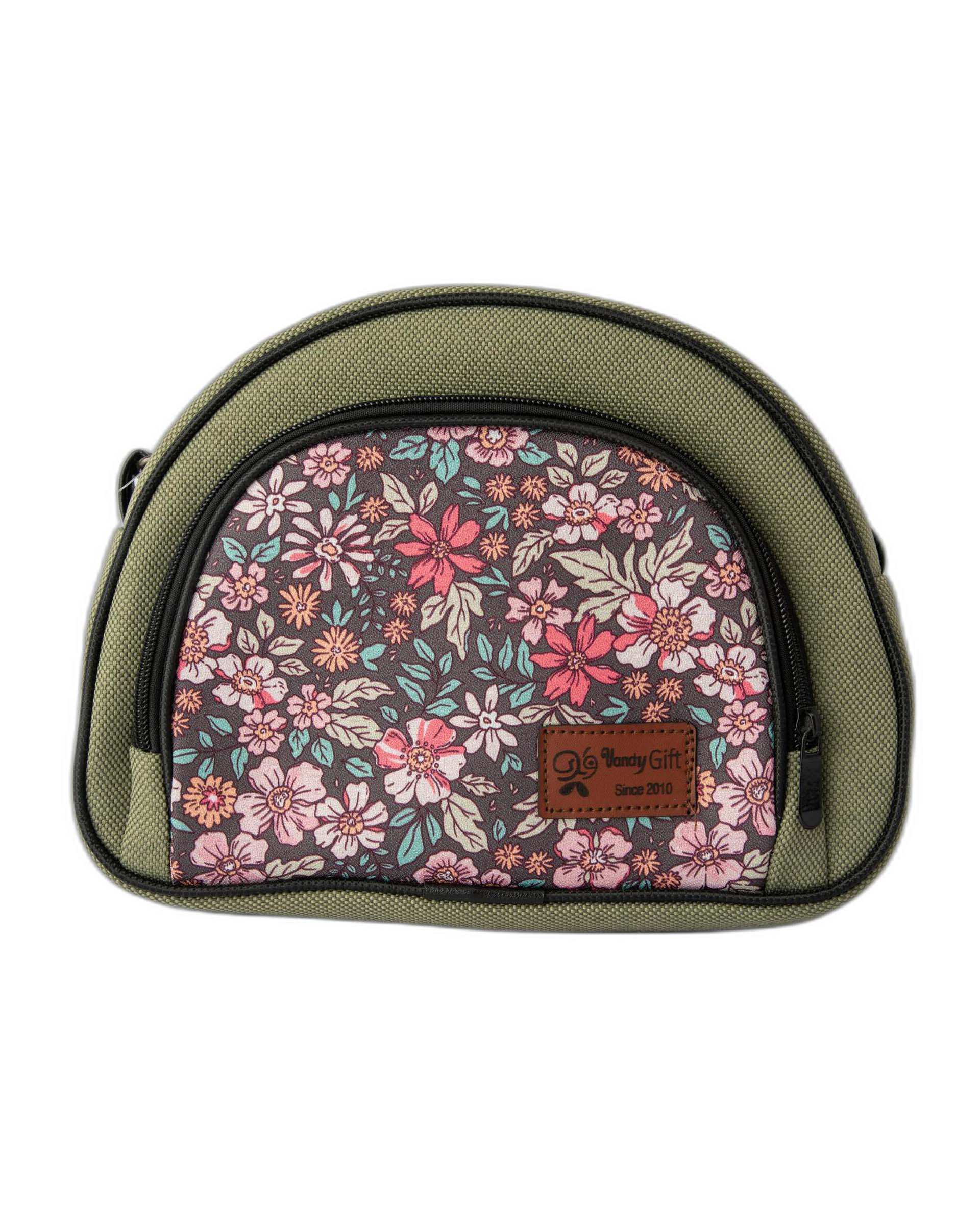 کیف زنانه دوشی سبز گلدار وندی Vandi مدل درین