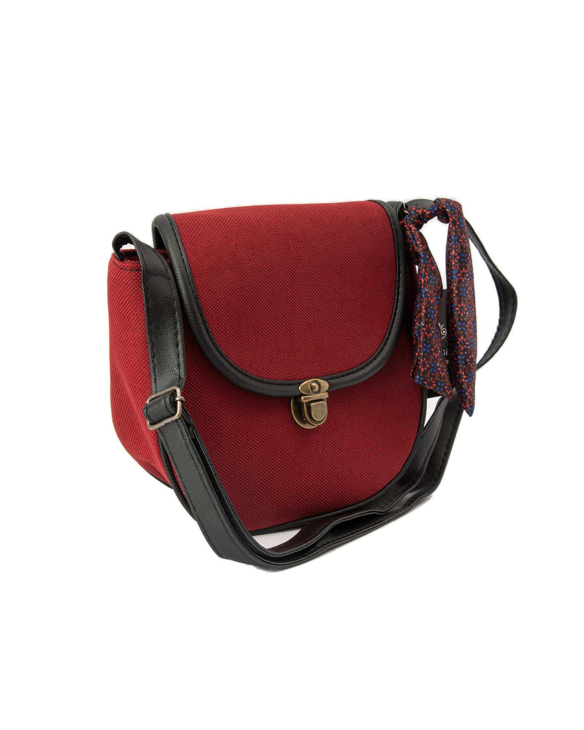 کیف زنانه دوشی زرشکی وندی Vandy مدل پونه