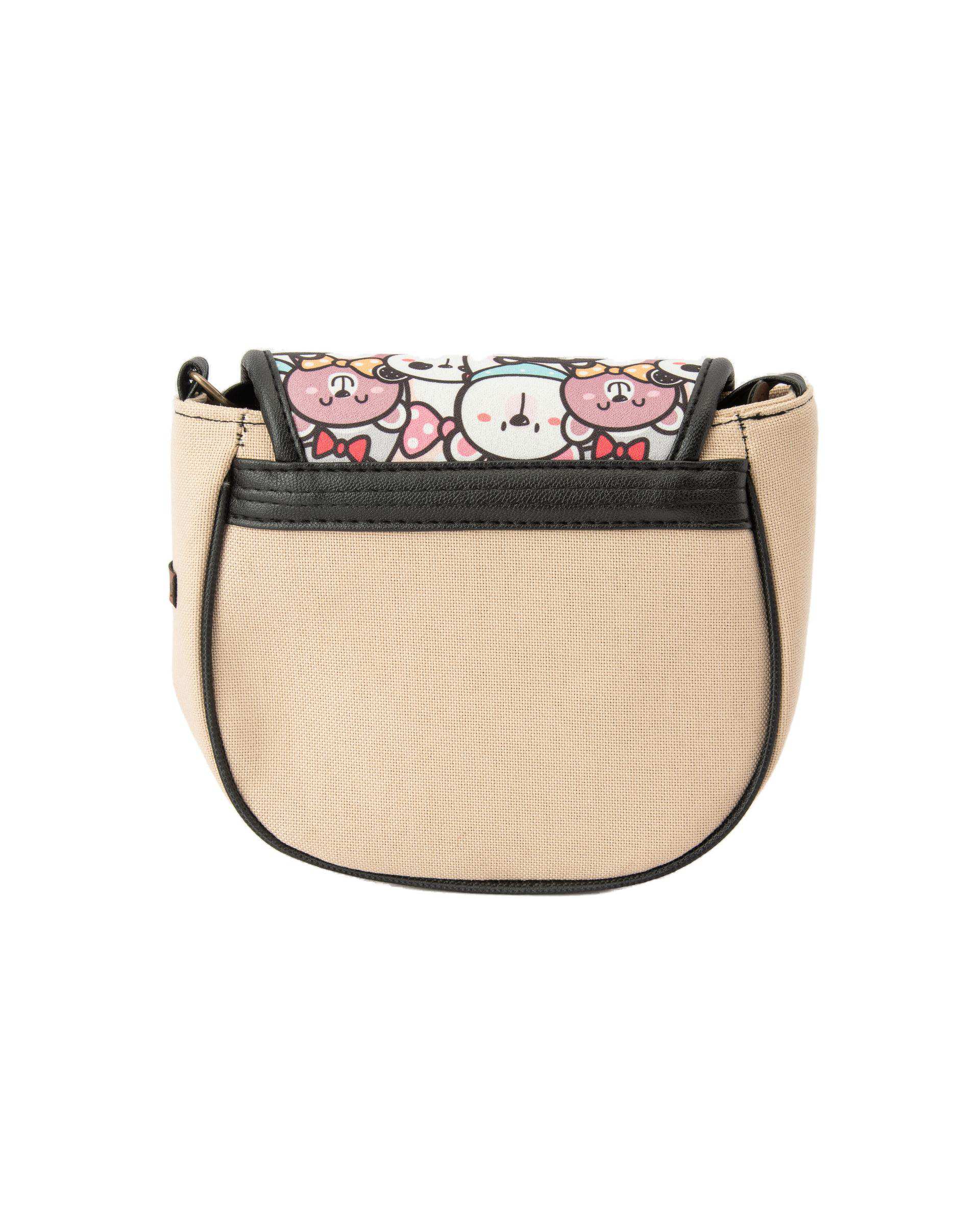 کیف زنانه دوشی کرم وندی Vandy مدل پونه طرح خرس