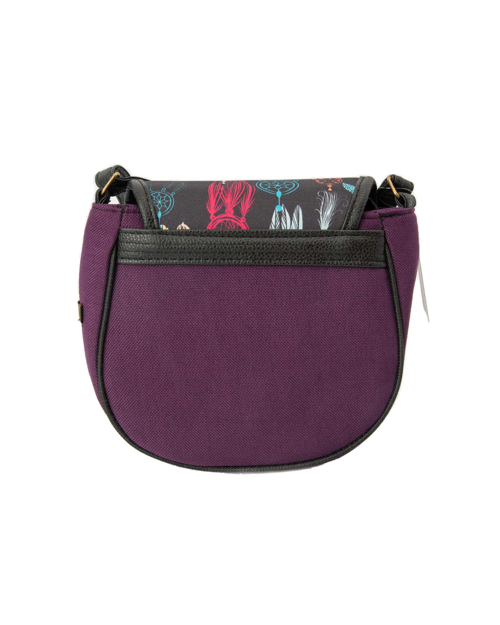 کیف زنانه دوشی بنفش وندی Vandy مدل پونه طرح دریم کچر