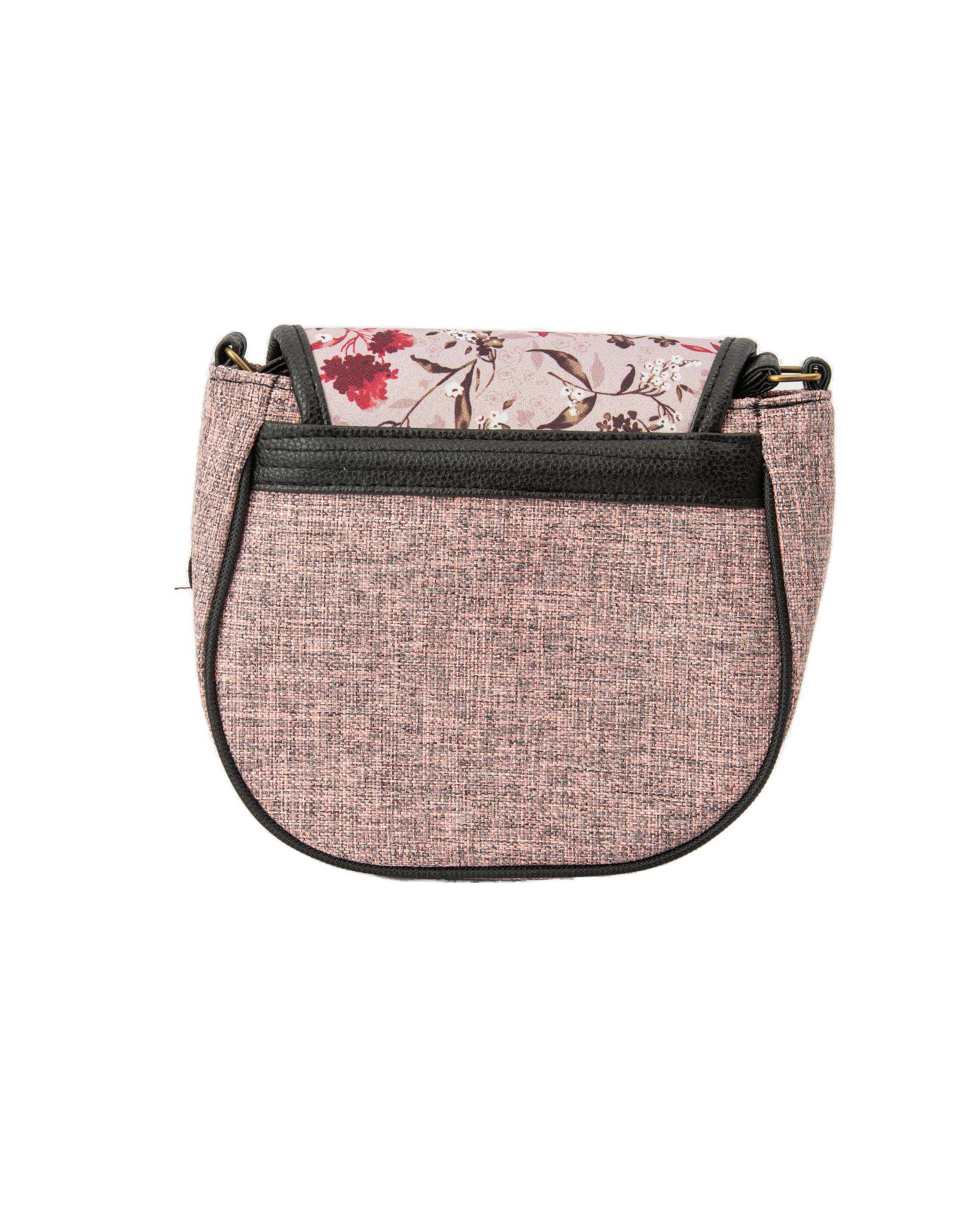 کیف زنانه دوشی صورتی گلدار وندی Vandy مدل پونه