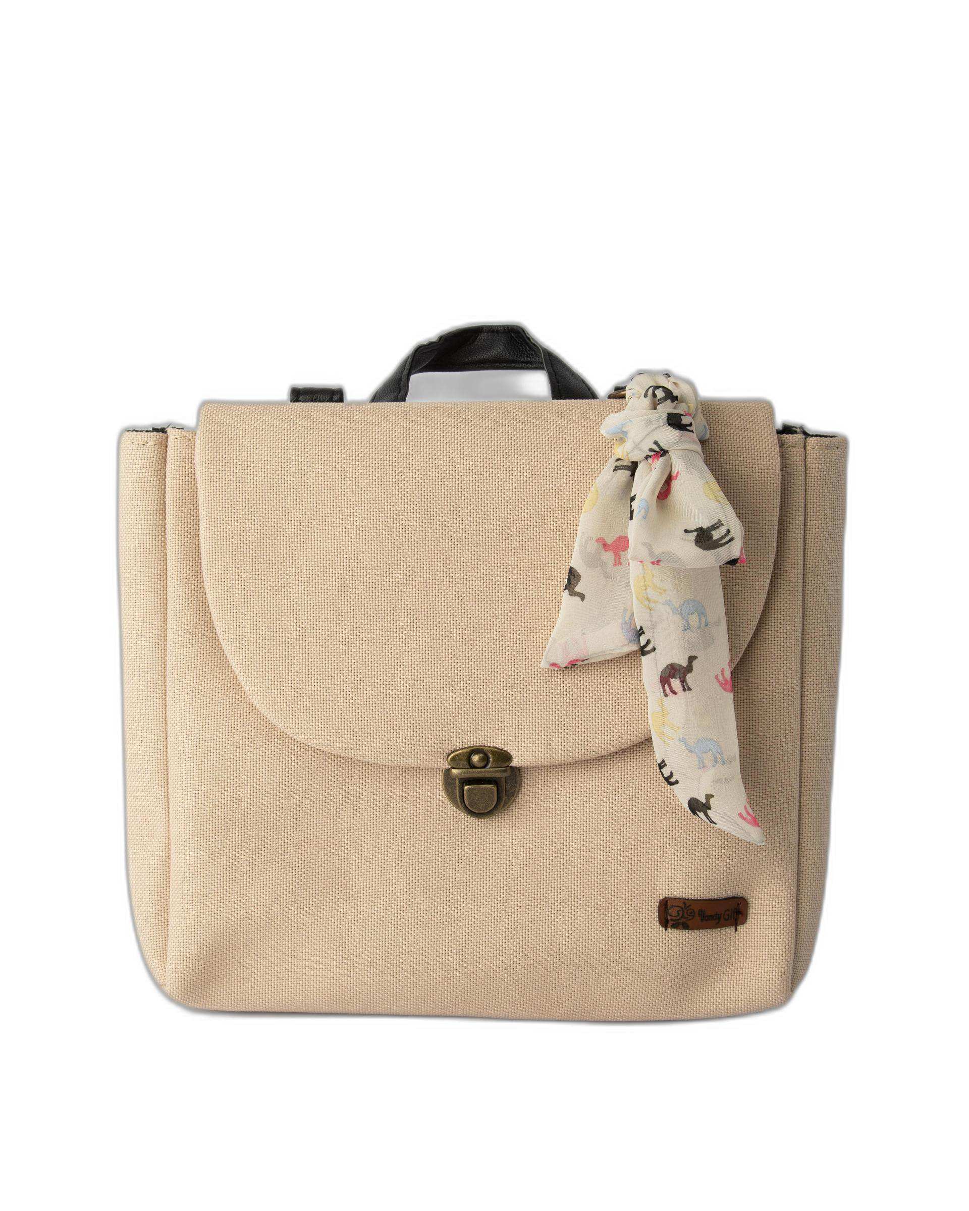 کیف زنانه دوشی کرم وندی Vandy مدل گلدونه