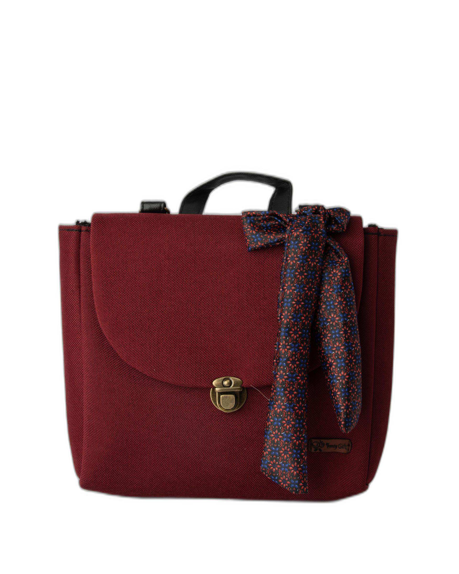 کیف زنانه دوشی زرشکی وندی Vandy مدل گلدونه