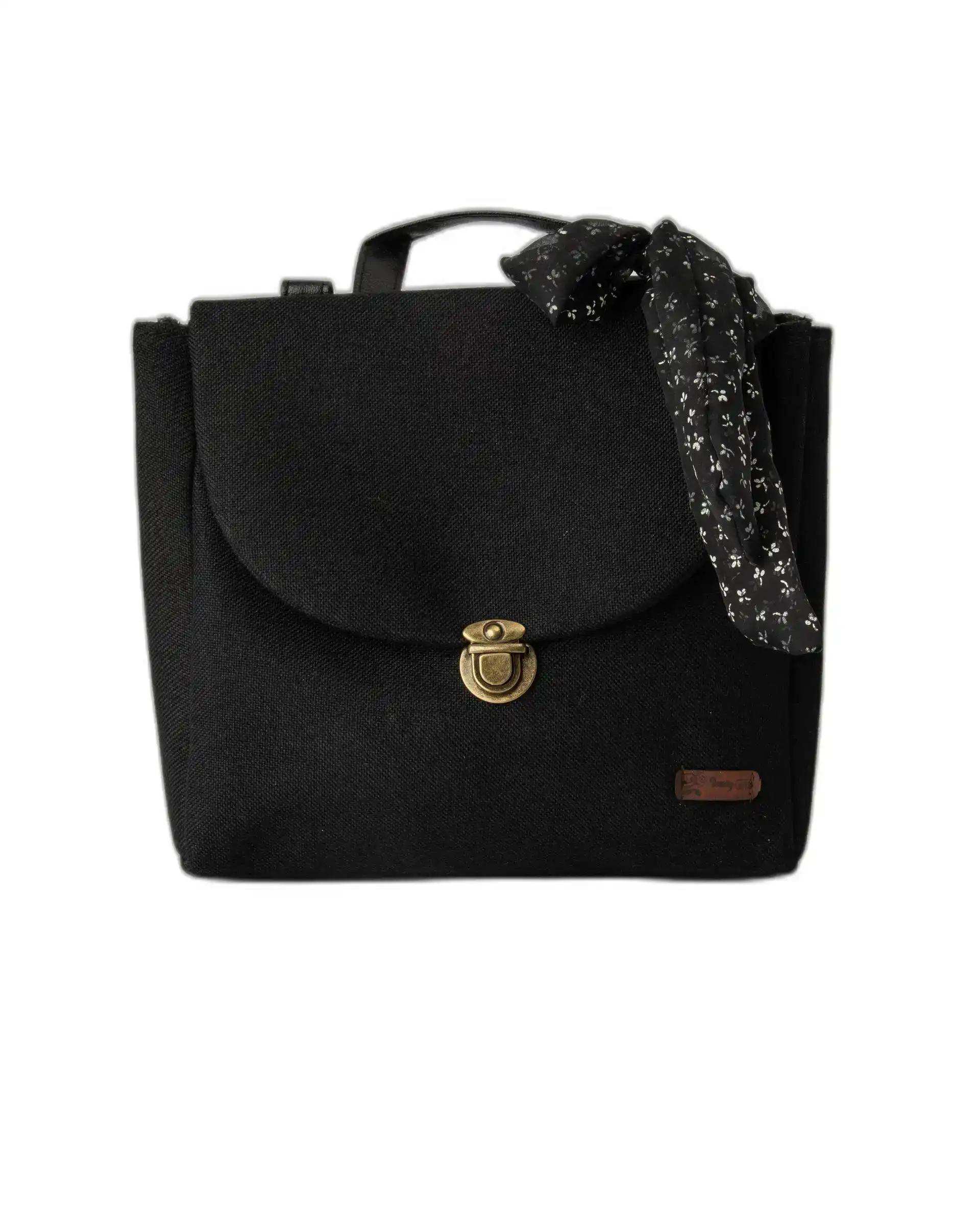 کیف زنانه دوشی مشکی وندی Vandy مدل گلدونه