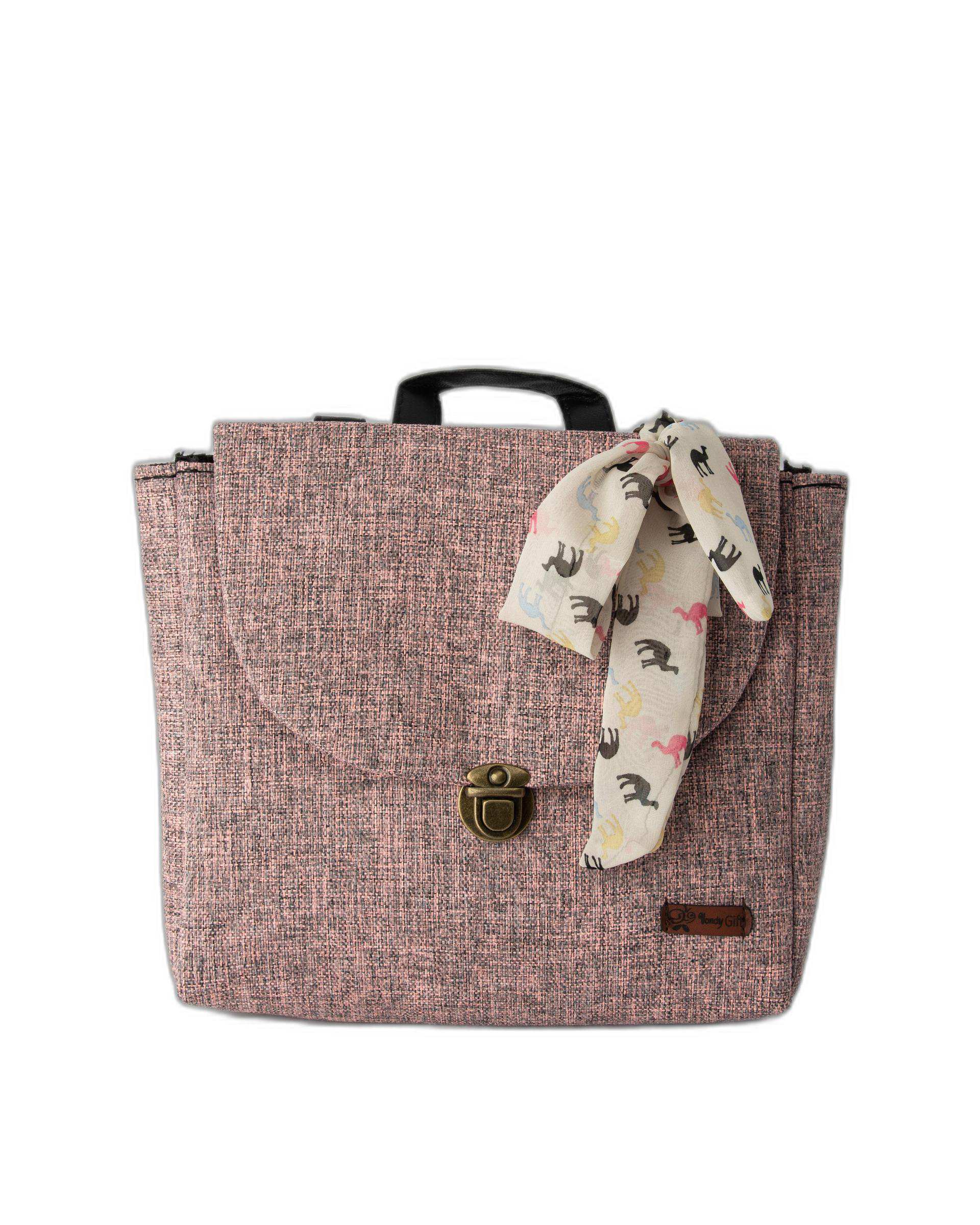 کیف زنانه دوشی صورتی وندی Vandy مدل گلدونه