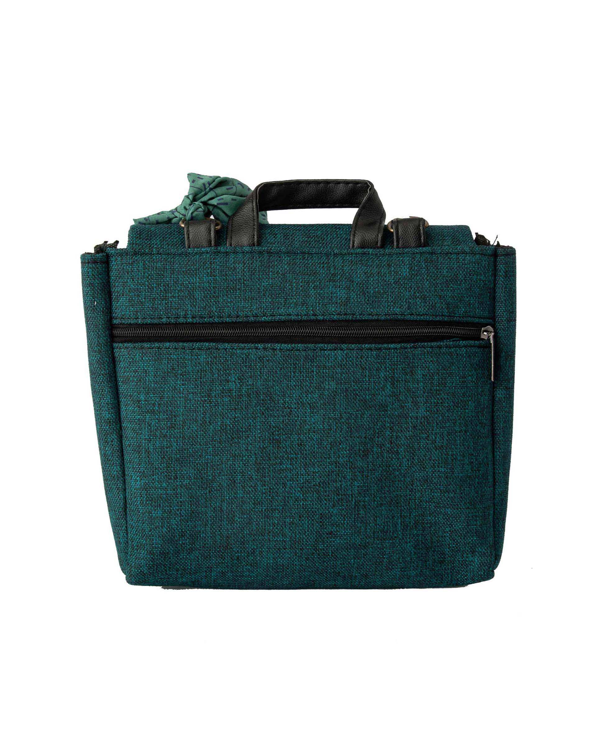 کیف زنانه دوشی سبز یشمی وندی Vandy مدل گلدونه