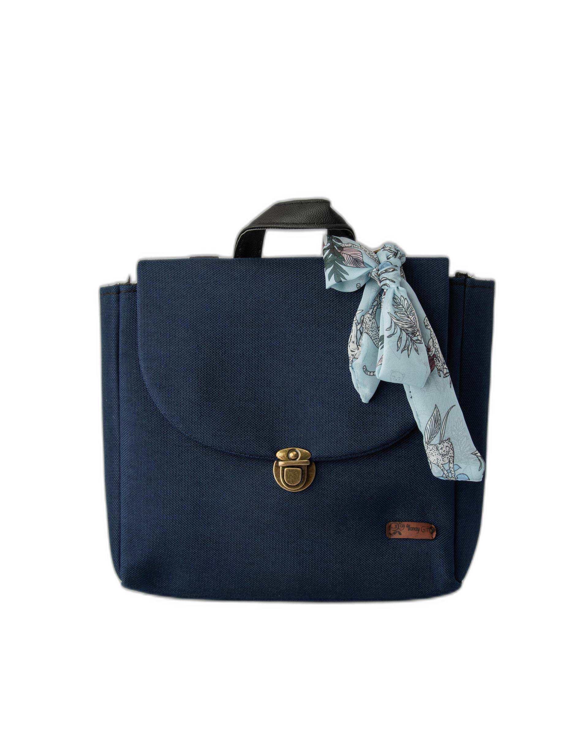 کیف زنانه دوشی سرمه ای وندی Vandy مدل گلدونه