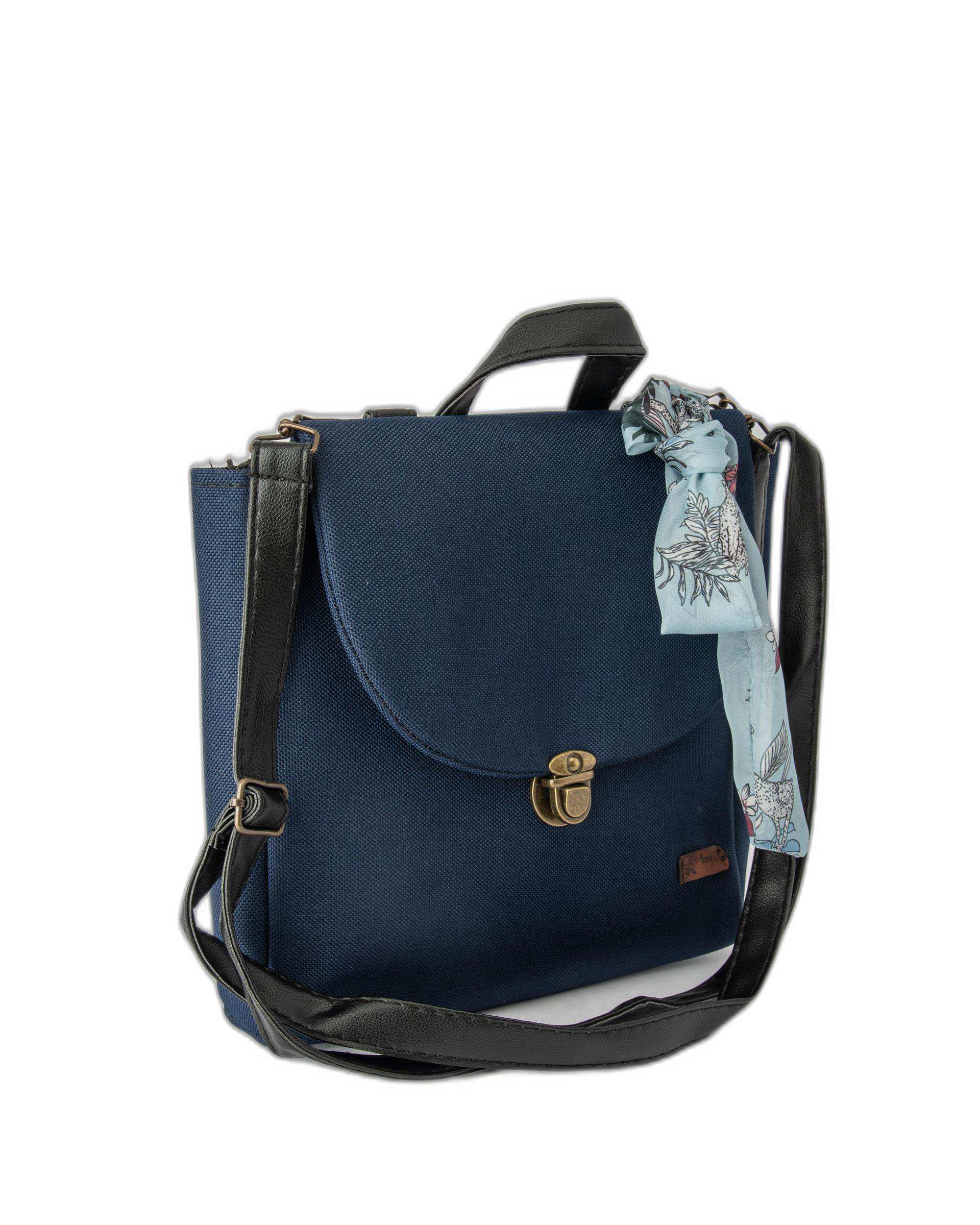 کیف زنانه دوشی سرمه ای وندی Vandy مدل گلدونه