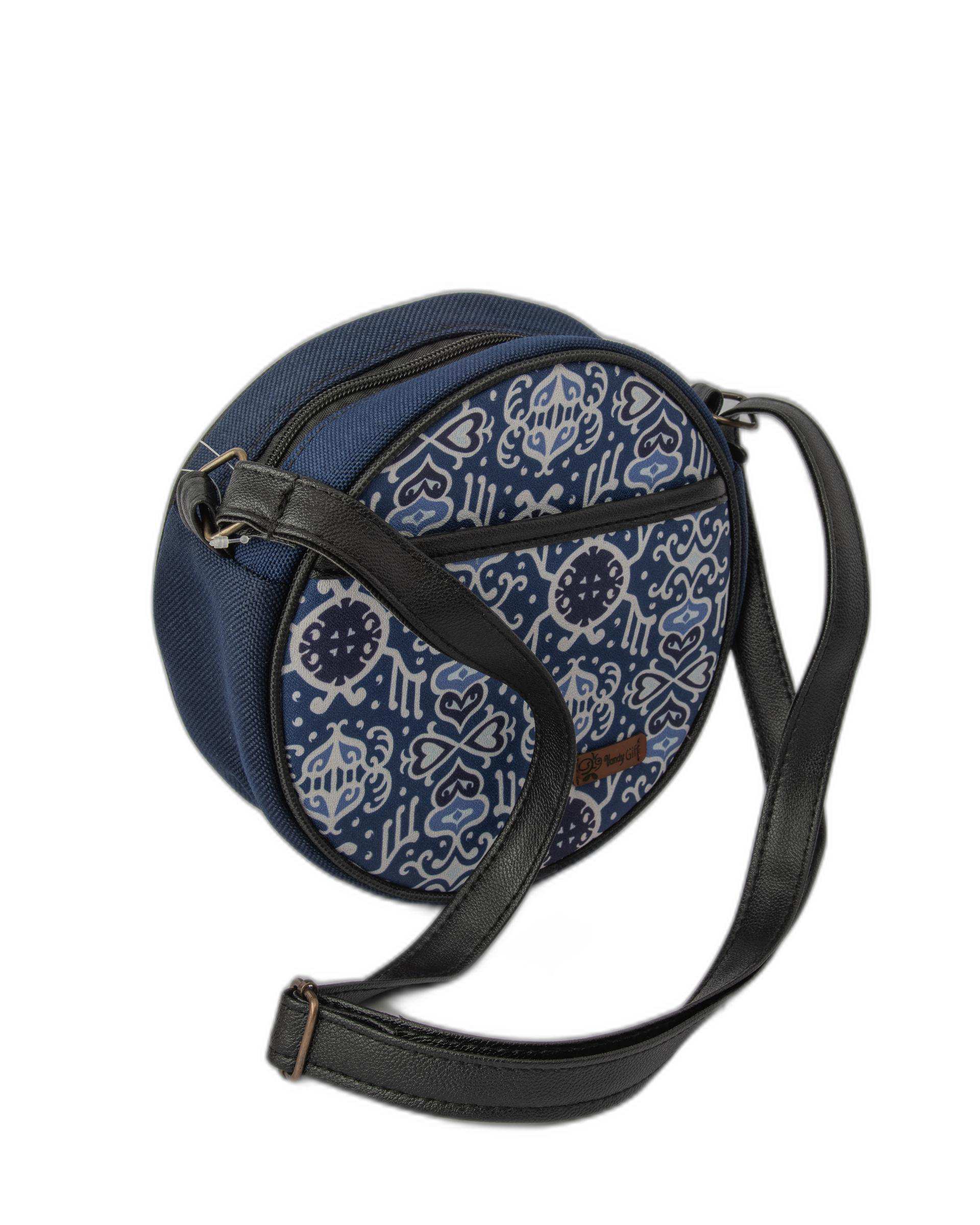 کیف زنانه دوشی سرمه ای وندی Vandy مدل کلوچه طرح سنتی