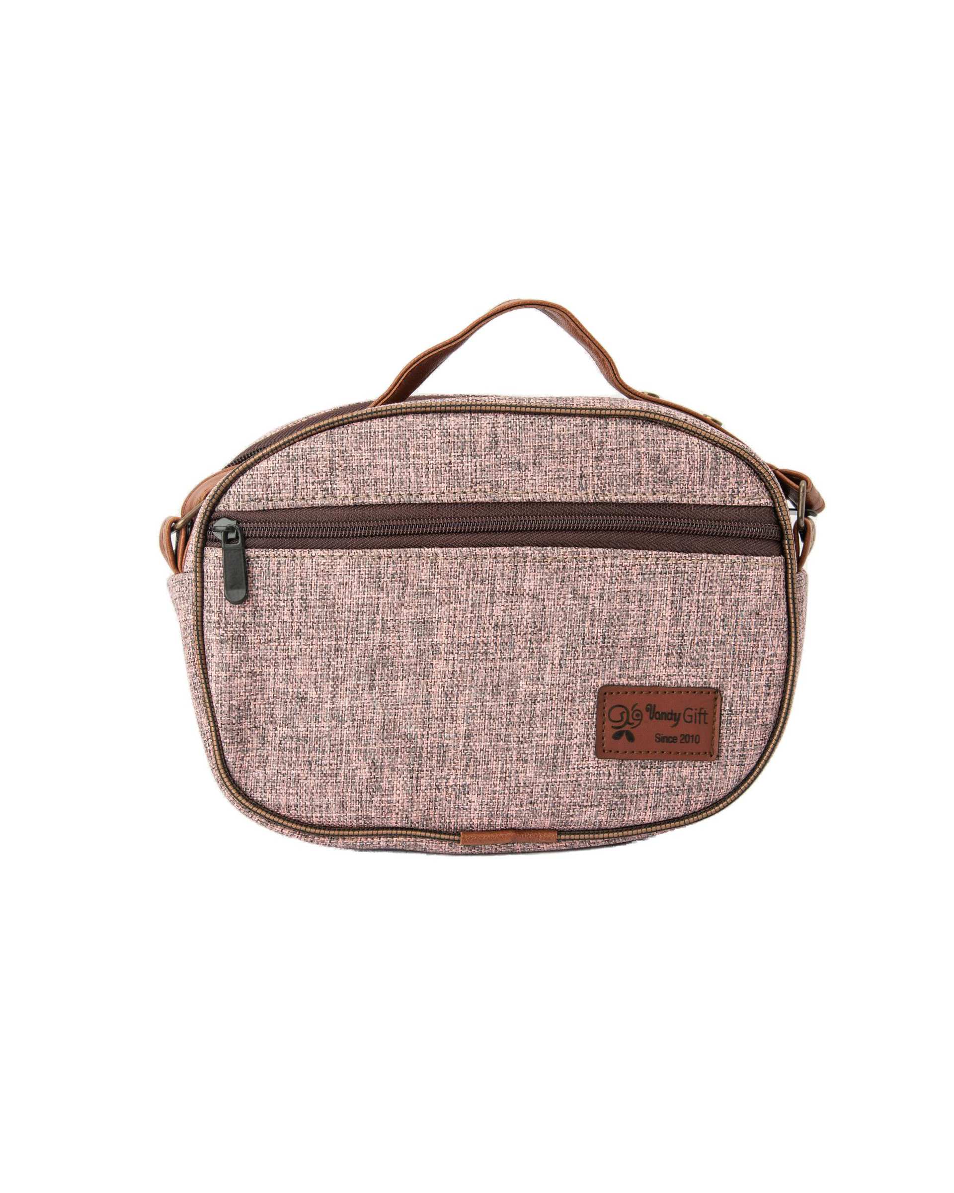 کیف زنانه دوشی صورتی چرک گلدار وندی Vandi مدل هوما