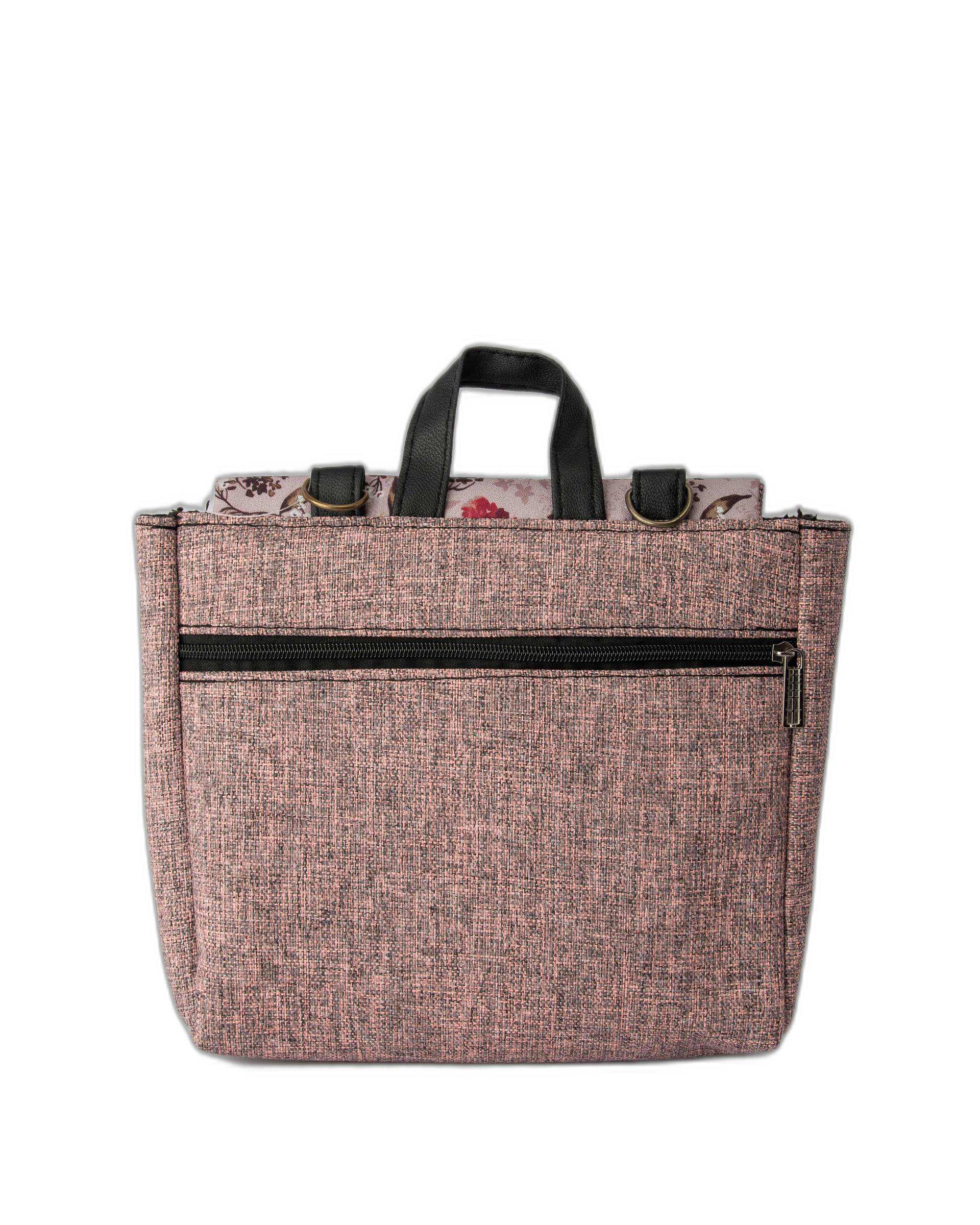 کیف زنانه دوشی صورتی گلدار وندی Vandy مدل گلدونه