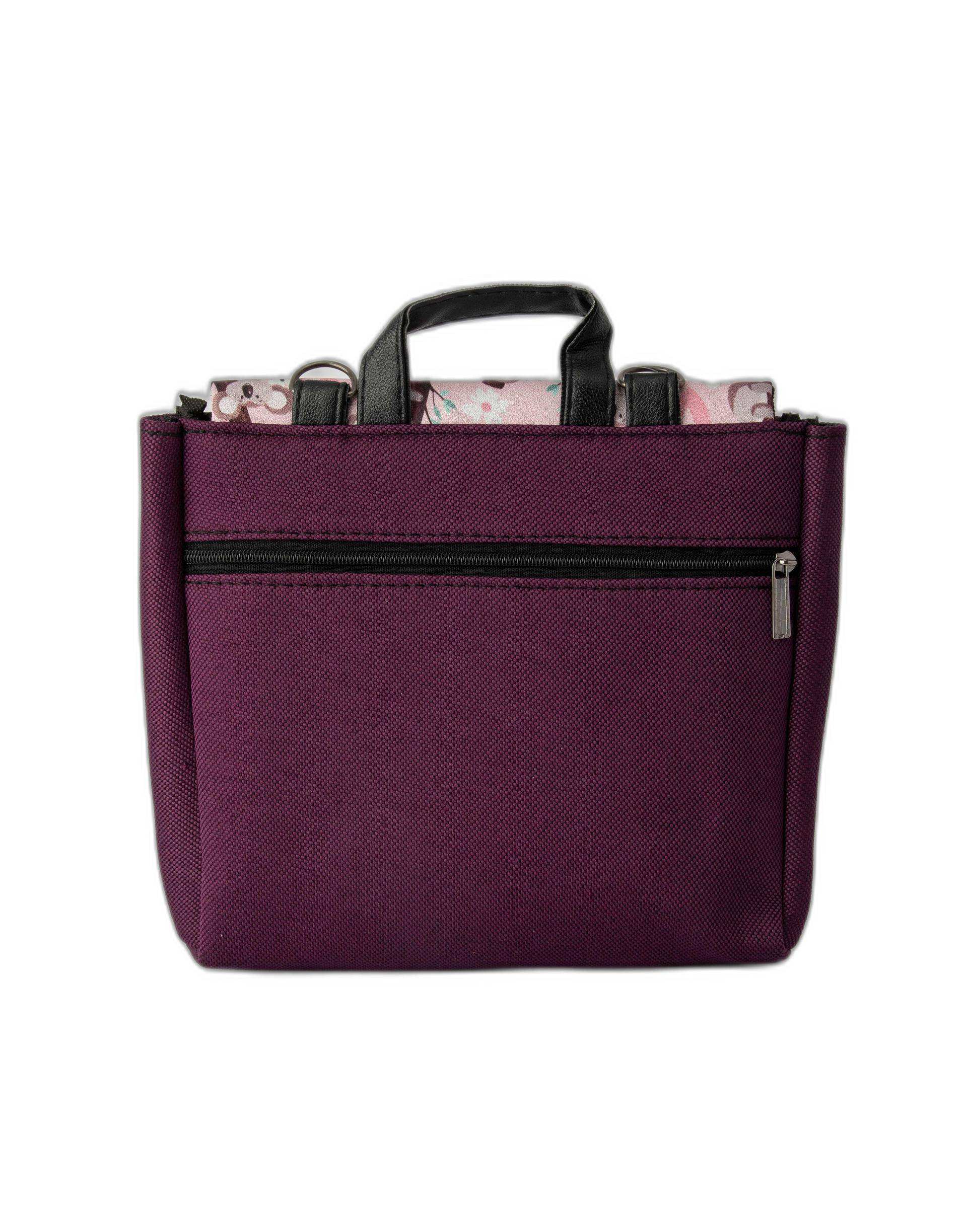 کیف زنانه دوشی بنفش وندی Vandy مدل گلدونه طرح کوالا