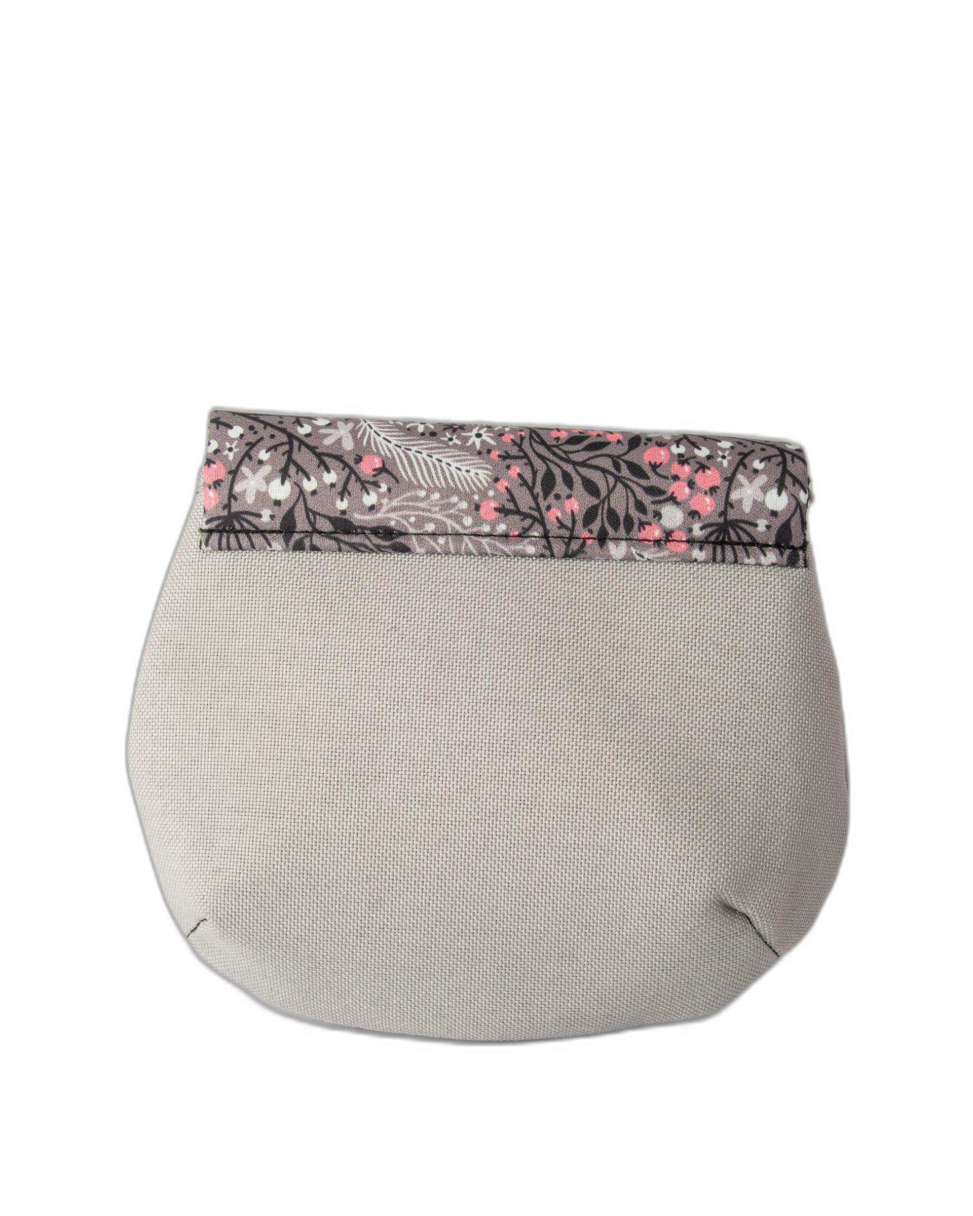 کیف زنانه دوشی طوسی گلدار وندی Vandy مدل نقلی