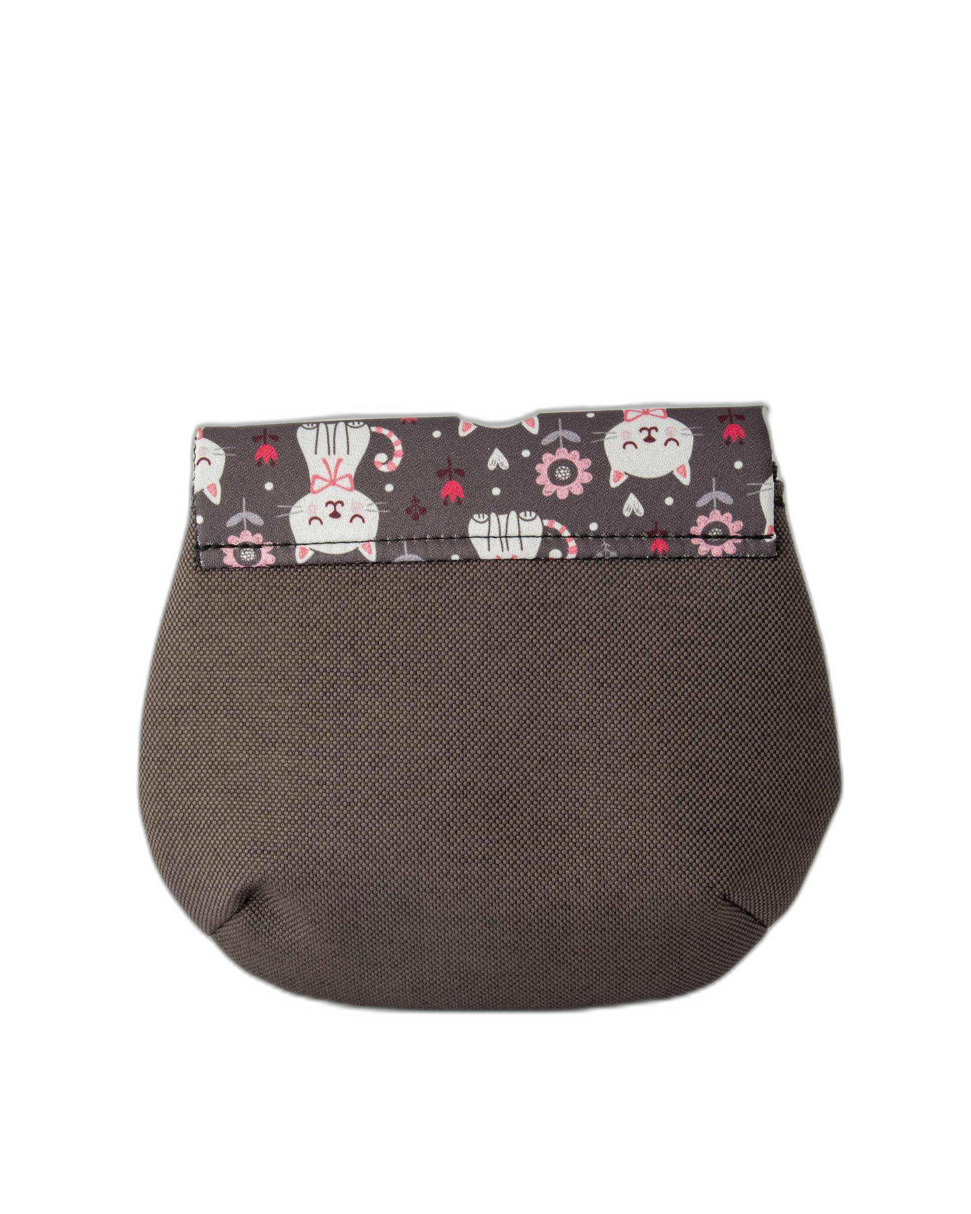 کیف زنانه دوشی زغالی وندی Vandy مدل نقلی طرح گربه