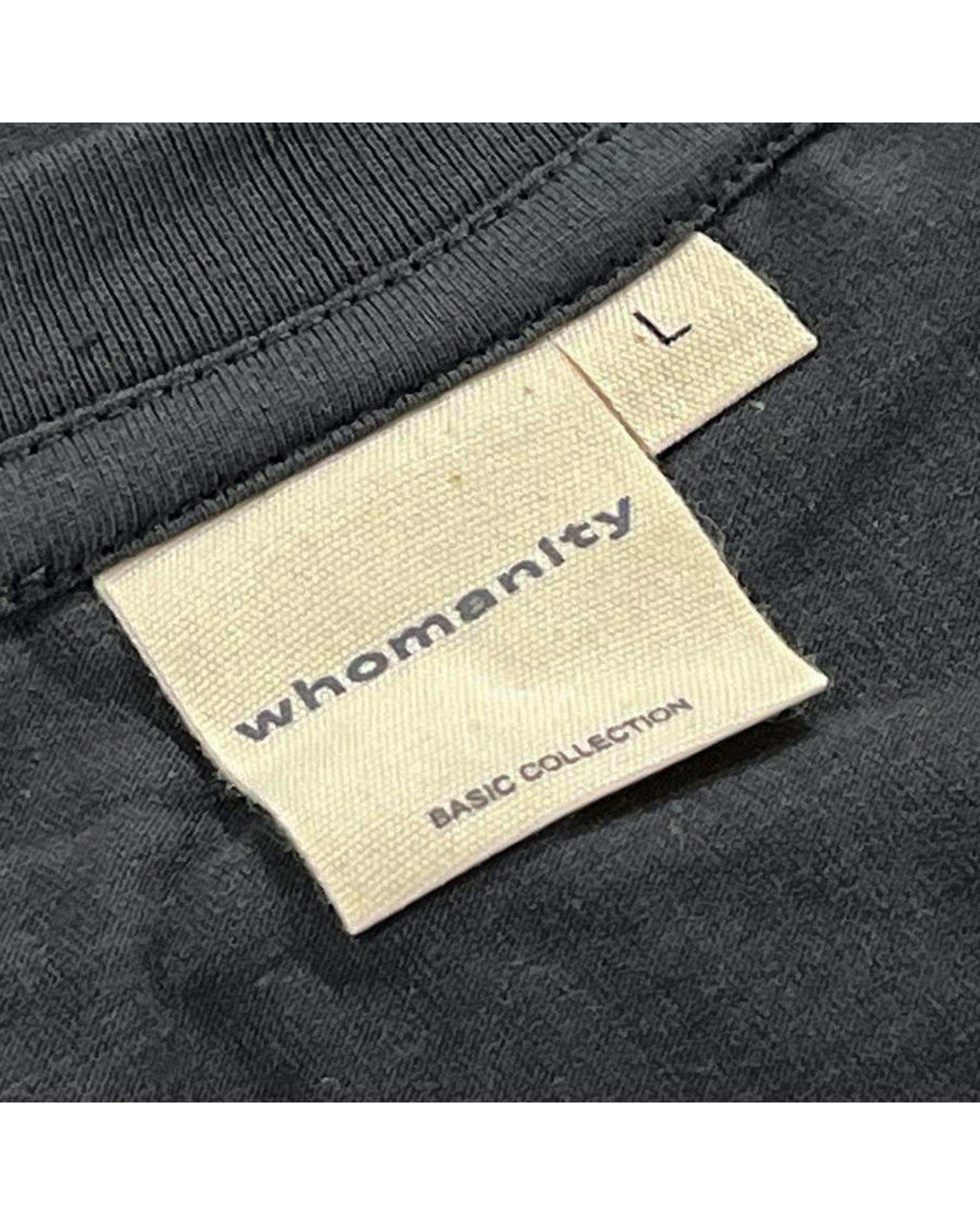 تی شرت مردانه یقه گرد اور سایز طوسی تیره هومنیتی Whomanity مدل WYMTSWILSON