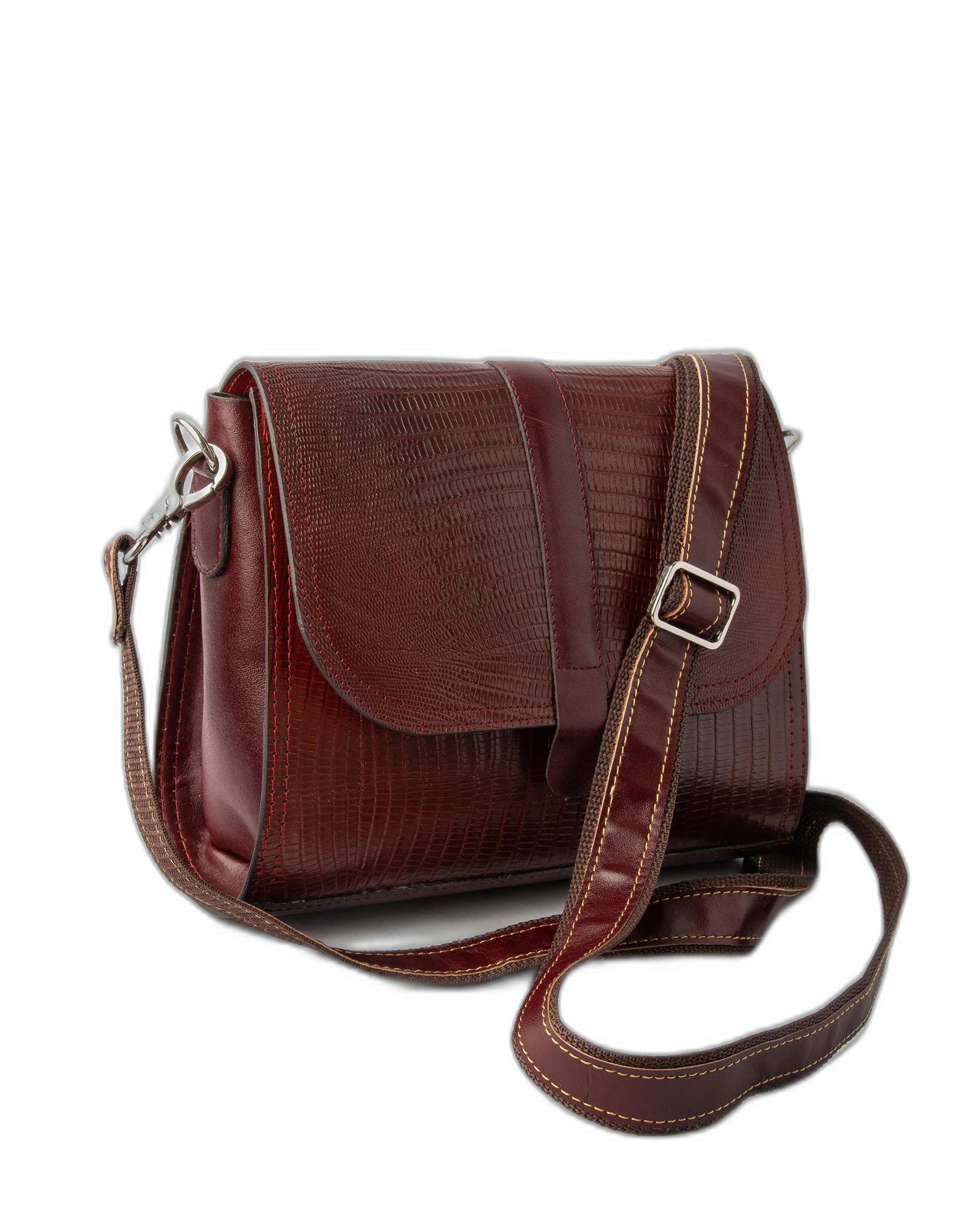 کیف زنانه دوشی زرشکی دلربا Delroba