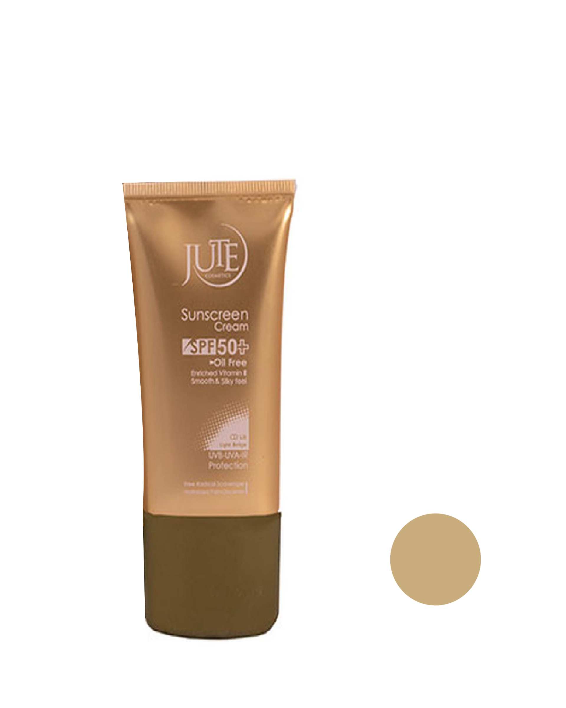 کرم ضد آفتاب رنگی SPF50 ژوت Jute مناسب پوست چرب رنگ بژ روشن 40ml