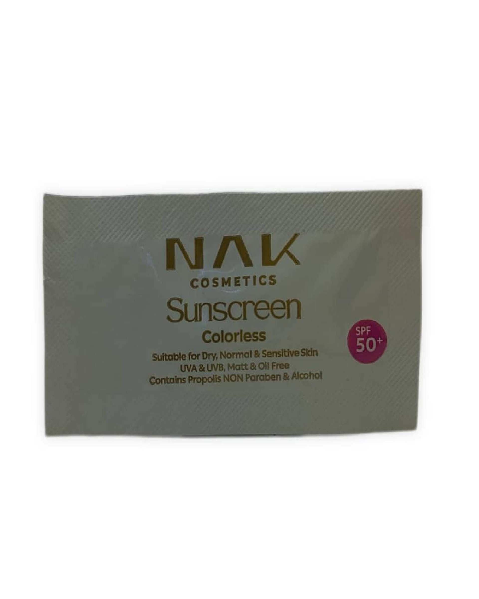 کرم ضد آفتاب بی رنگ مات SPF50 ناک Nak مناسب پوست خشک و حساس 40ml