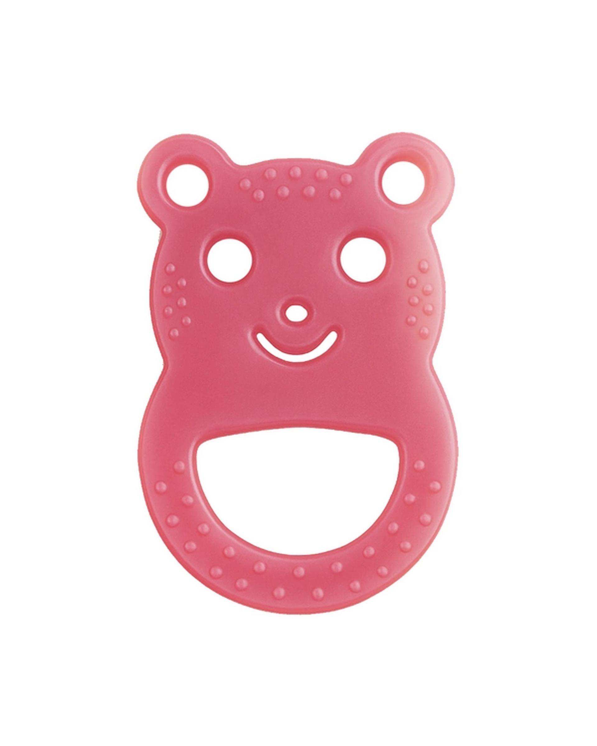 دندان گیر سیلیکونی صورتی وی کر Wee Care مدل خرس T402