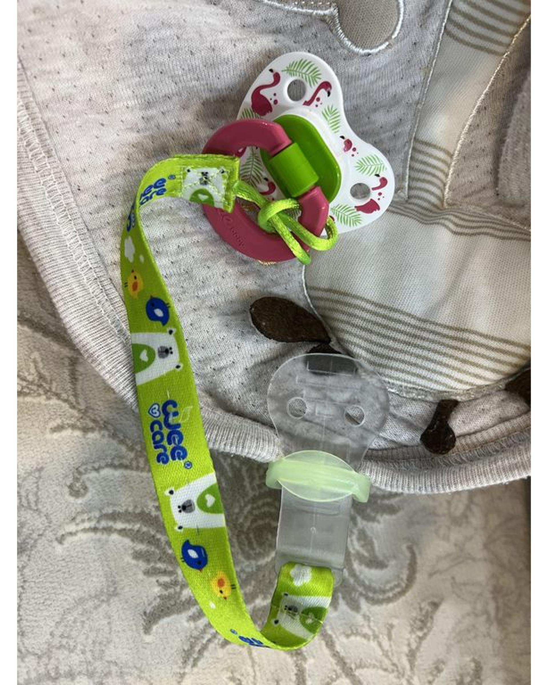 بند پستانک پارچه ای ضد حساسیت آبی وی کر Wee Care کد A801