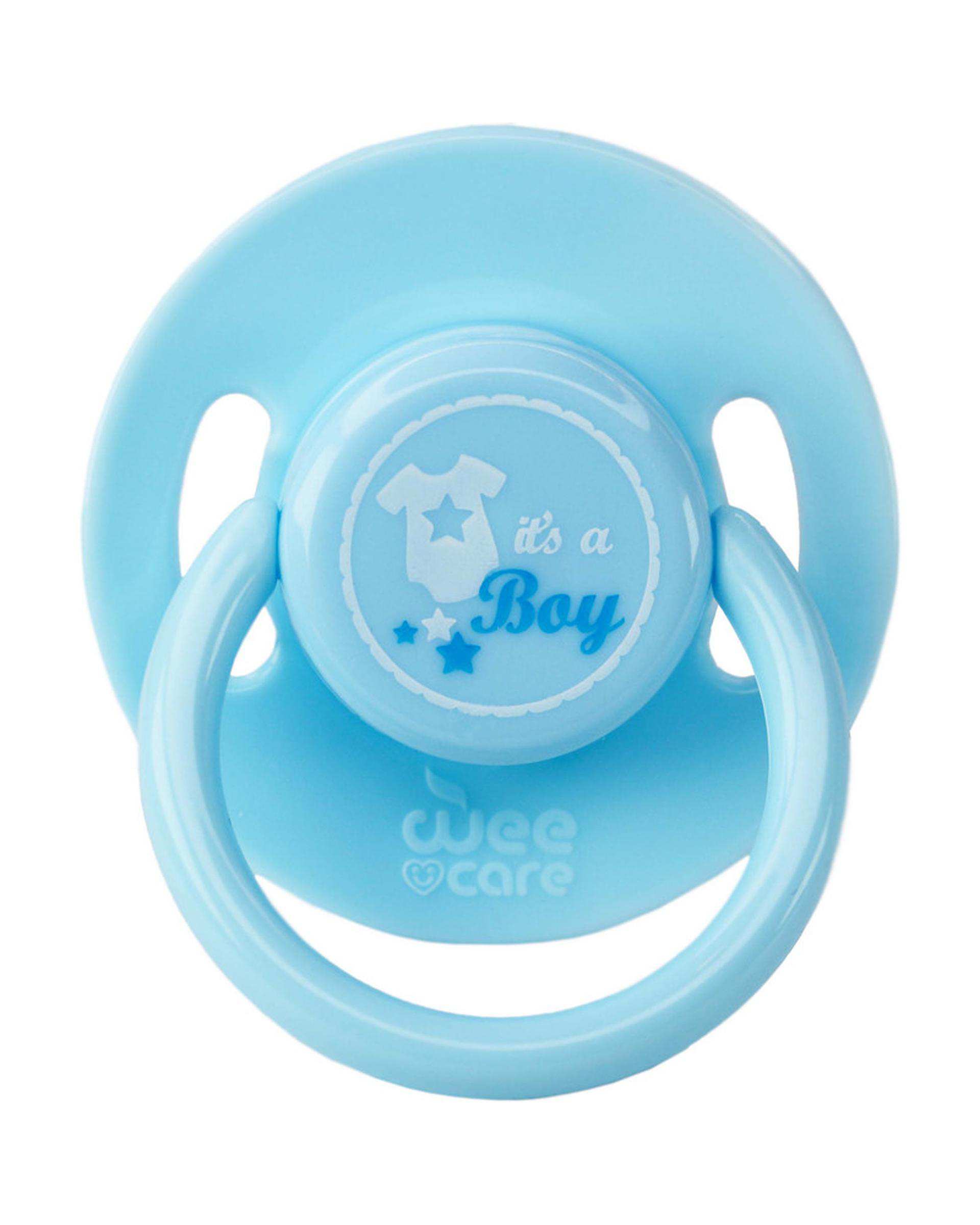 پستانک سیلیکونی سرگرد گیلاسی آبی وی کر Wee Care مدل P135