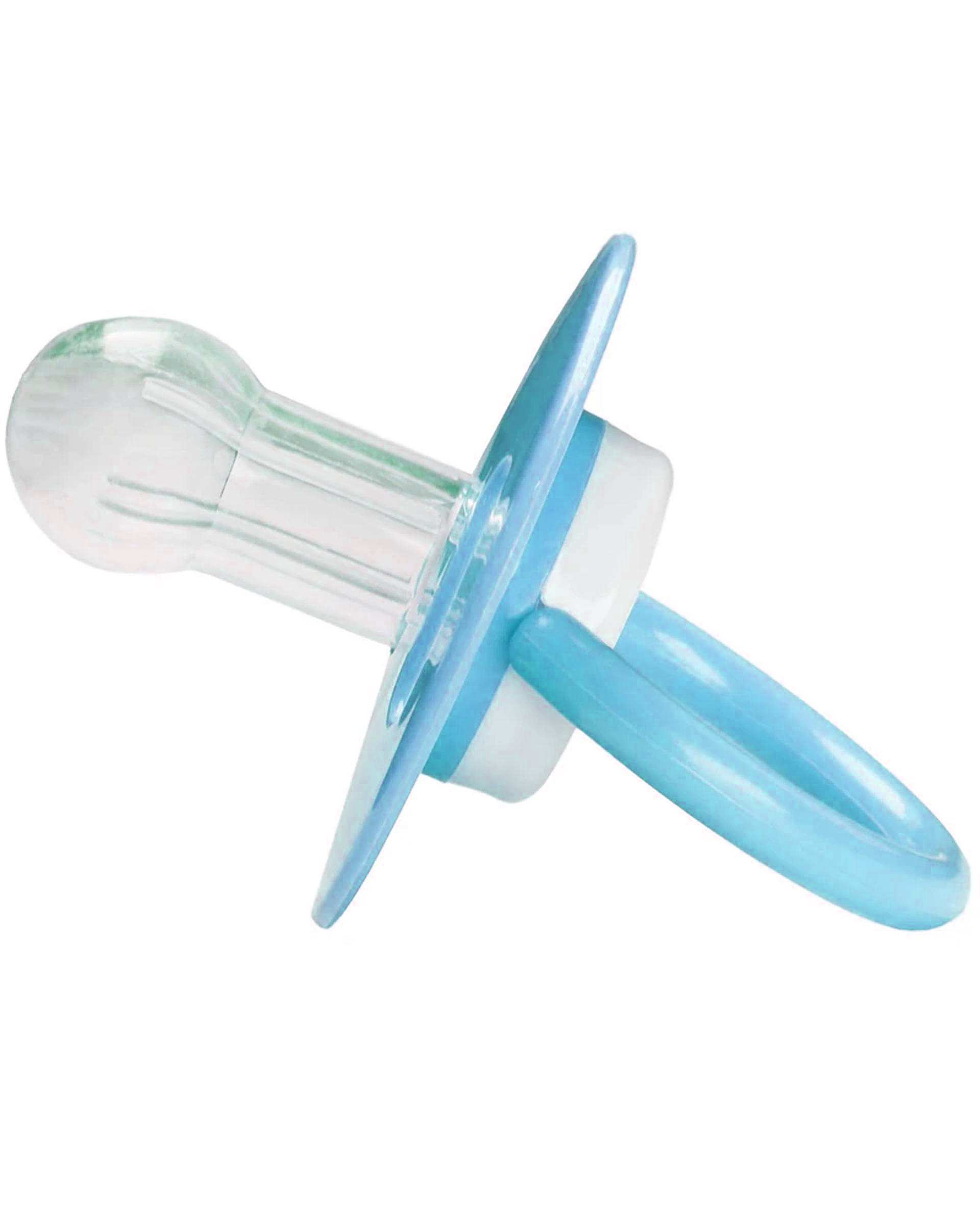 پستانک سیلیکونی سرگرد گیلاسی آبی وی کر Wee Care مدل P135