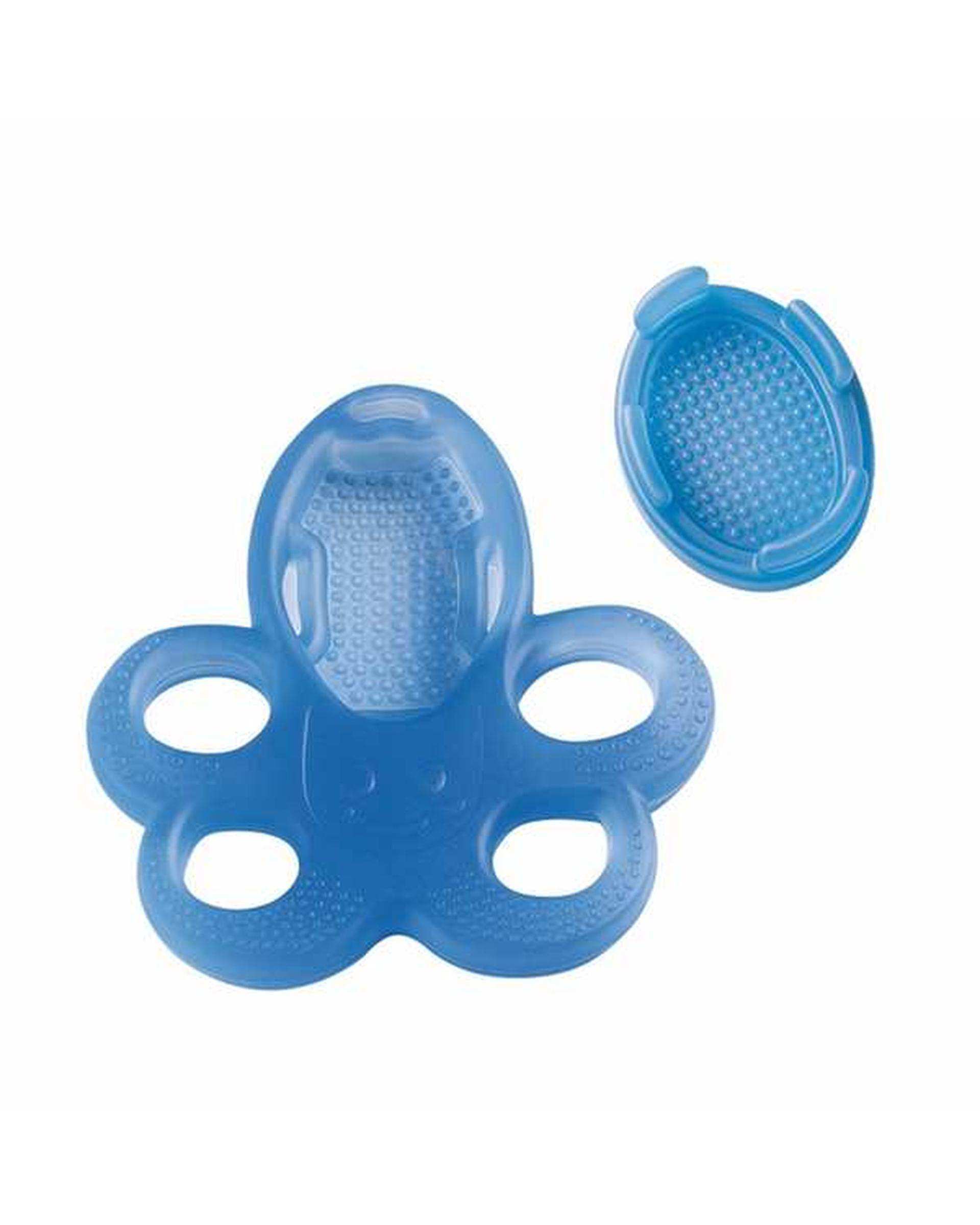 دندان گیر غذا و آبمیوه خوری کودک سیلیکونی آبی وی کر Wee Care مدل T403